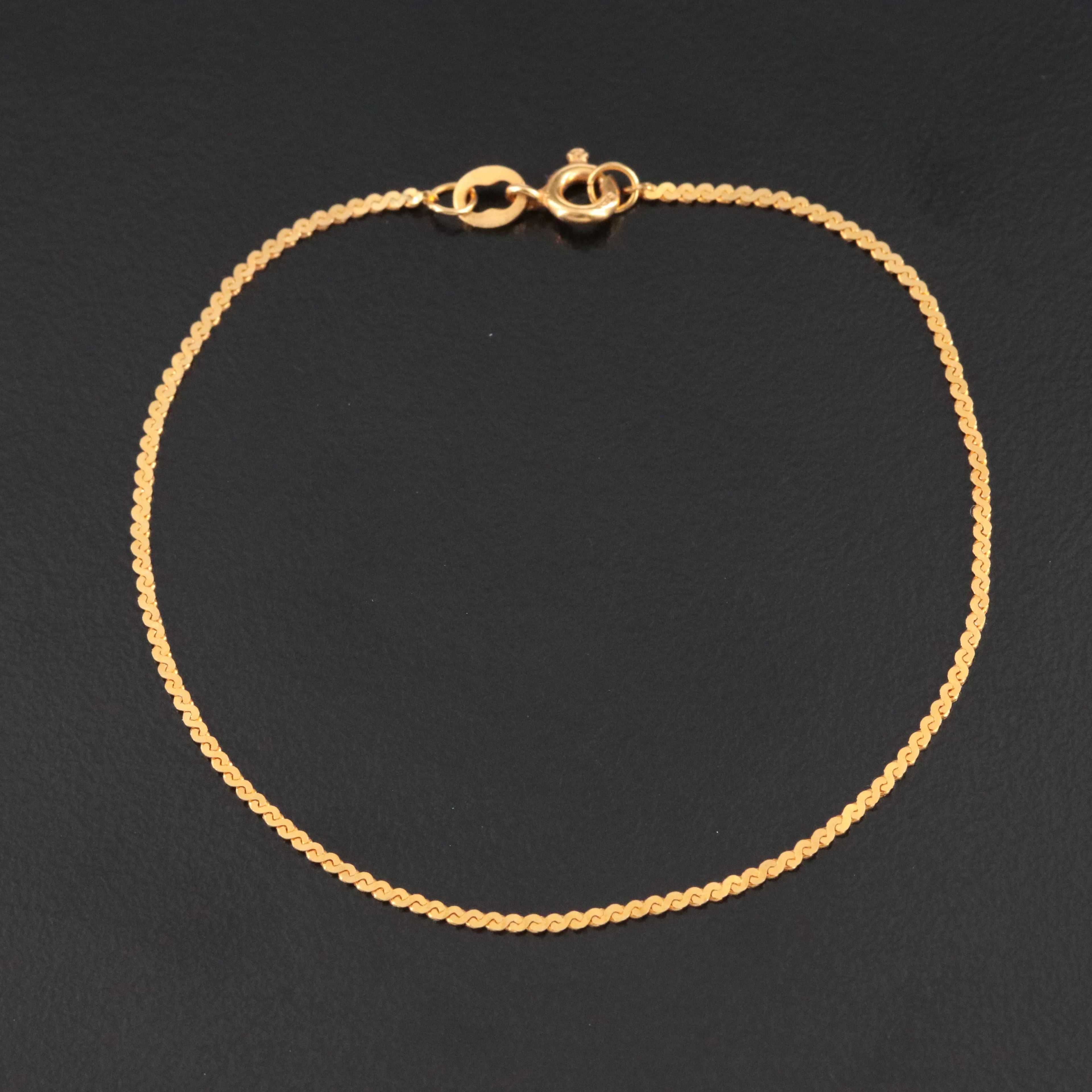 14K Serpentine Chain Bracelet