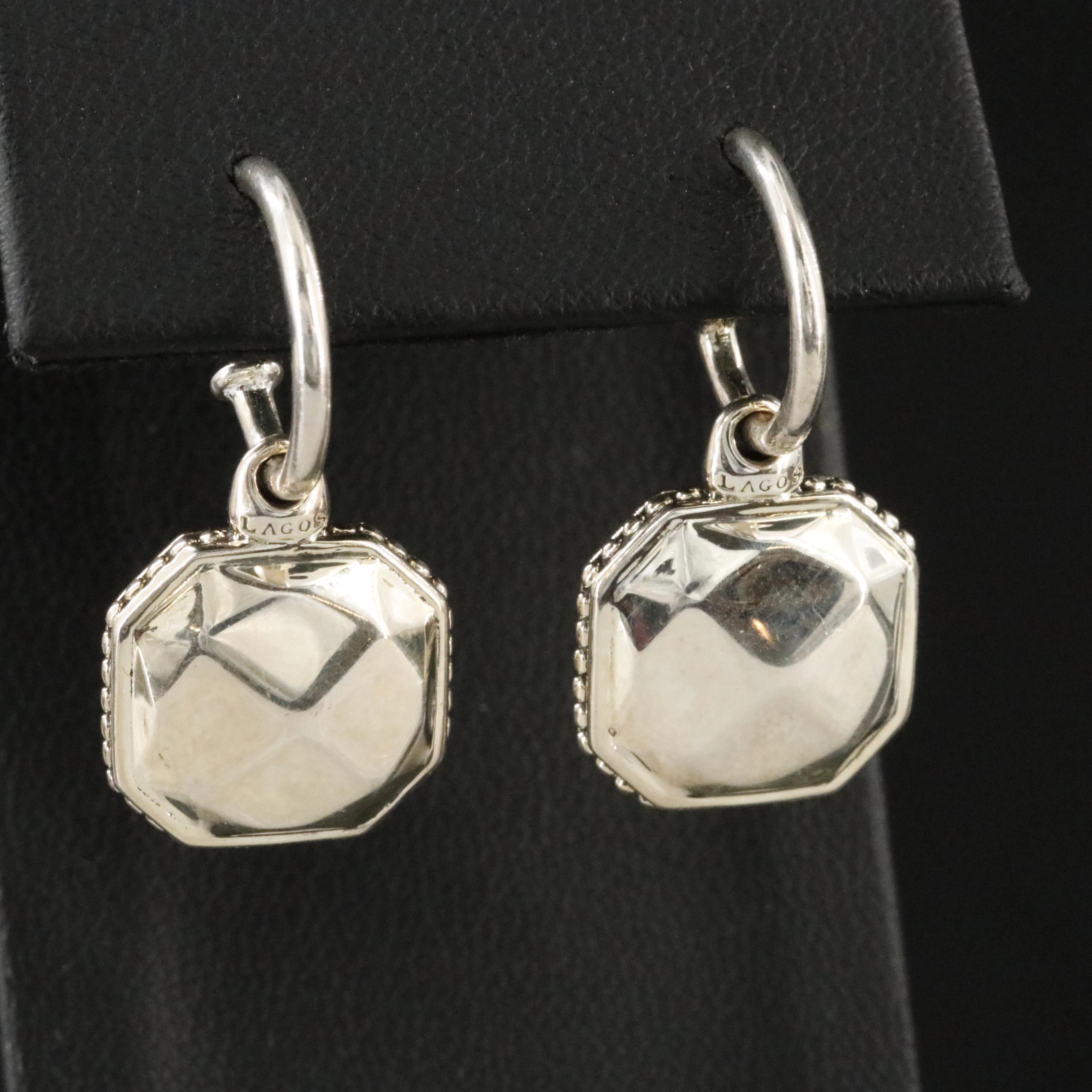 Lagos "Rocks" Sterling Faceted Drop Earrings