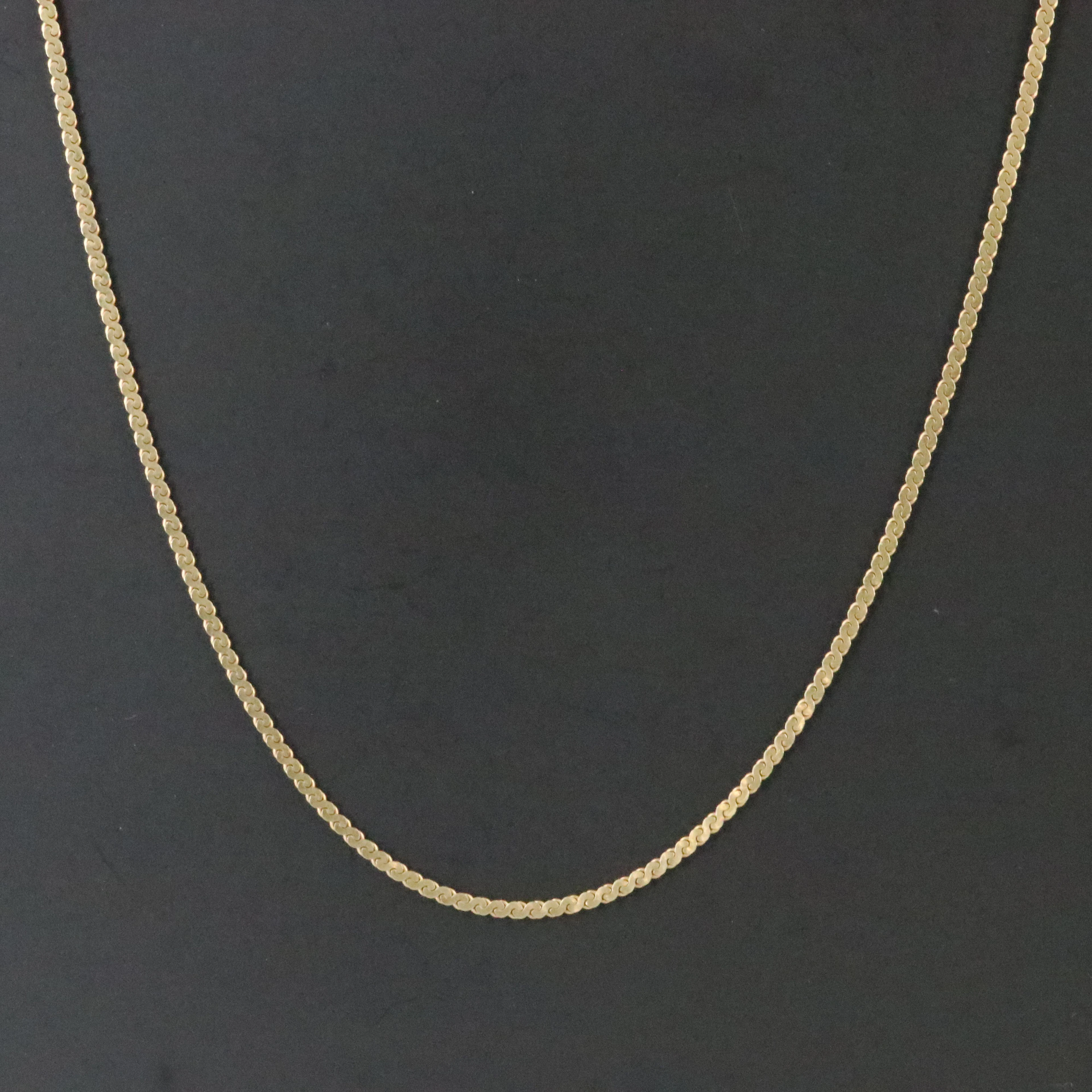 14K Serpentine Chain Necklace