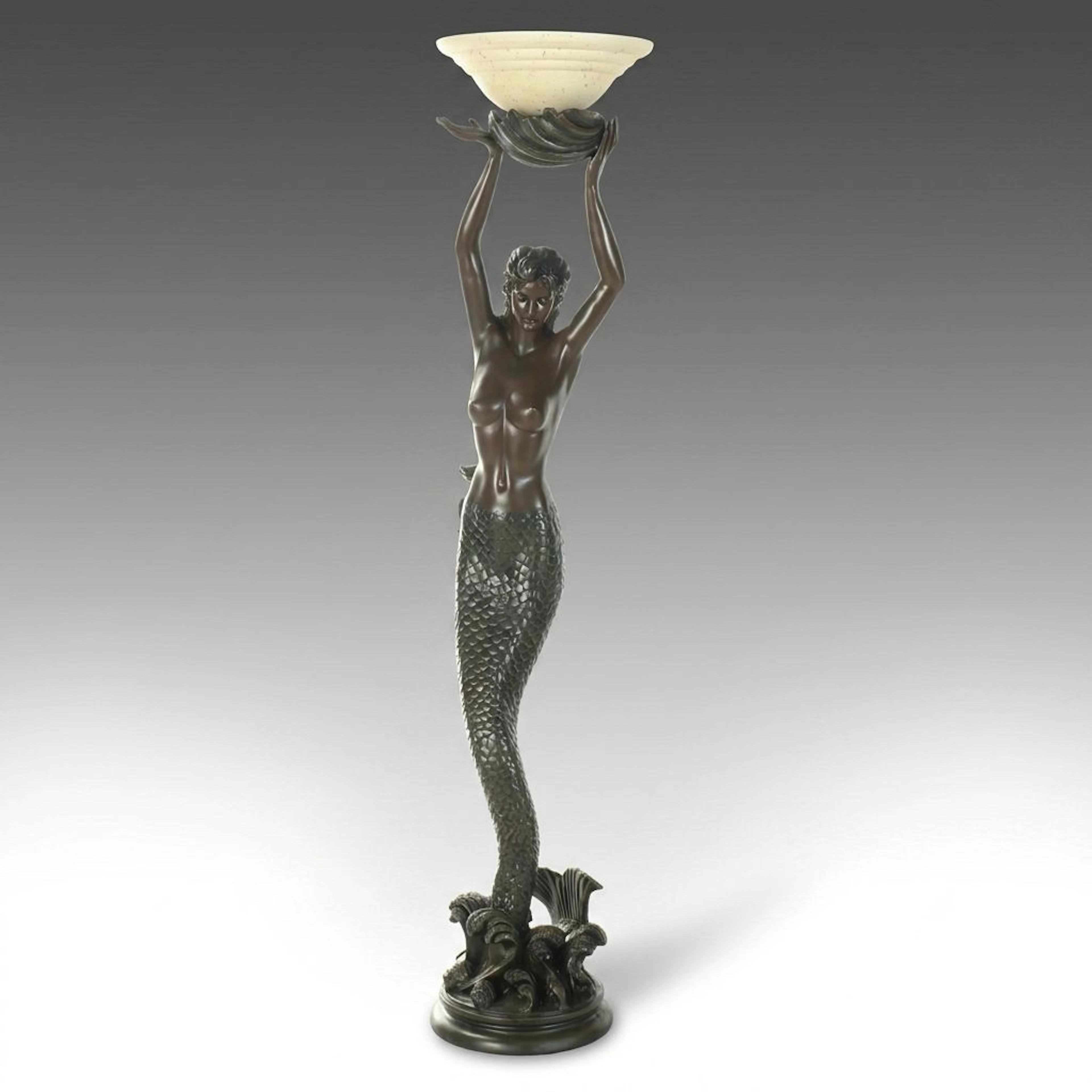 Design Toscano "The Goddess' Offering" Figural Mermaid Floor Lamp