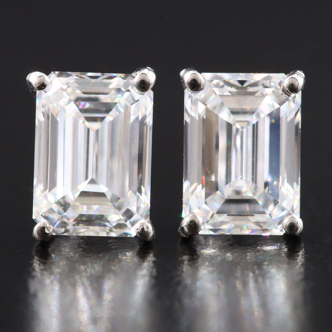 14K 2.81 CTW Lab Grown Diamond Earrings with IGI Reports