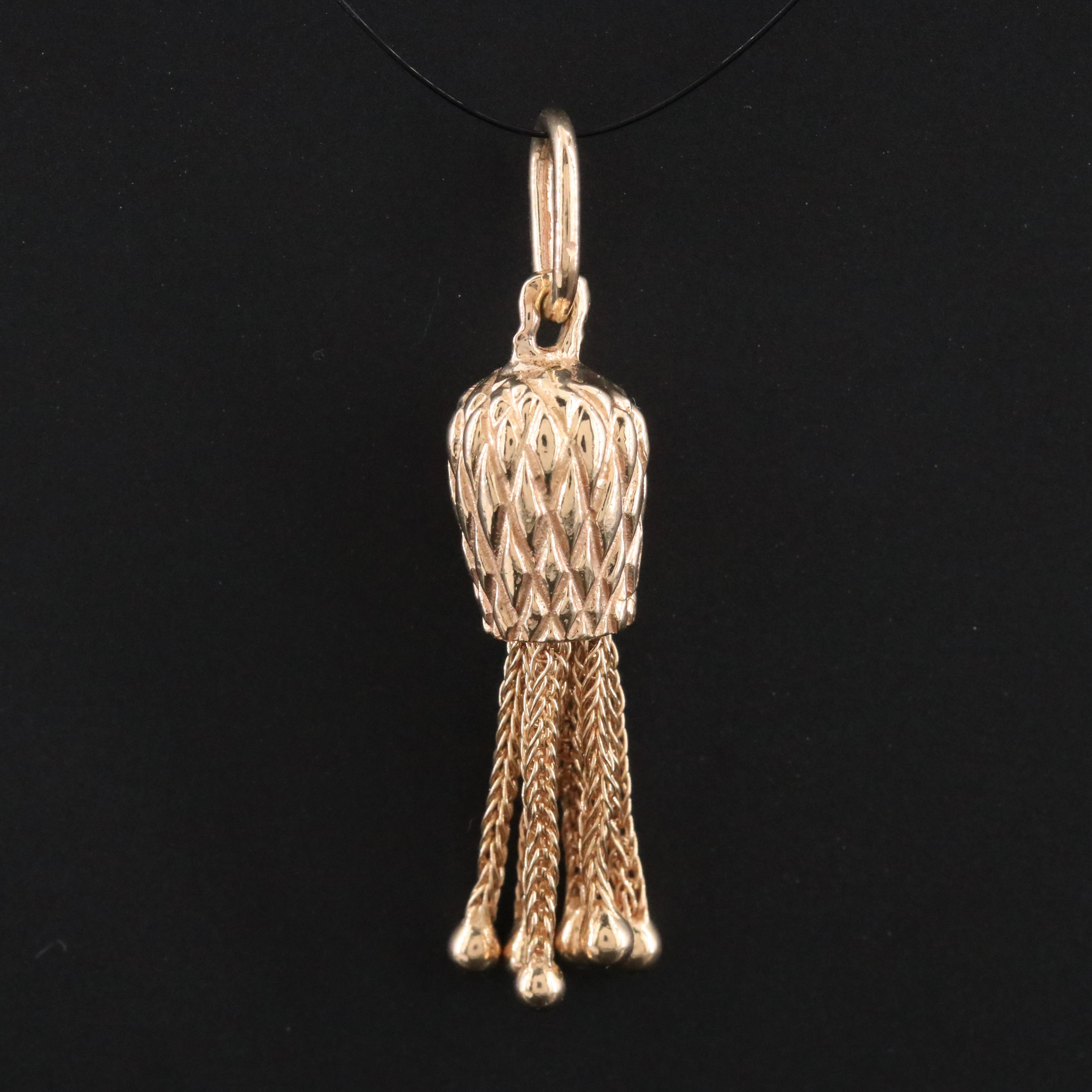 14K Tassel Pendant