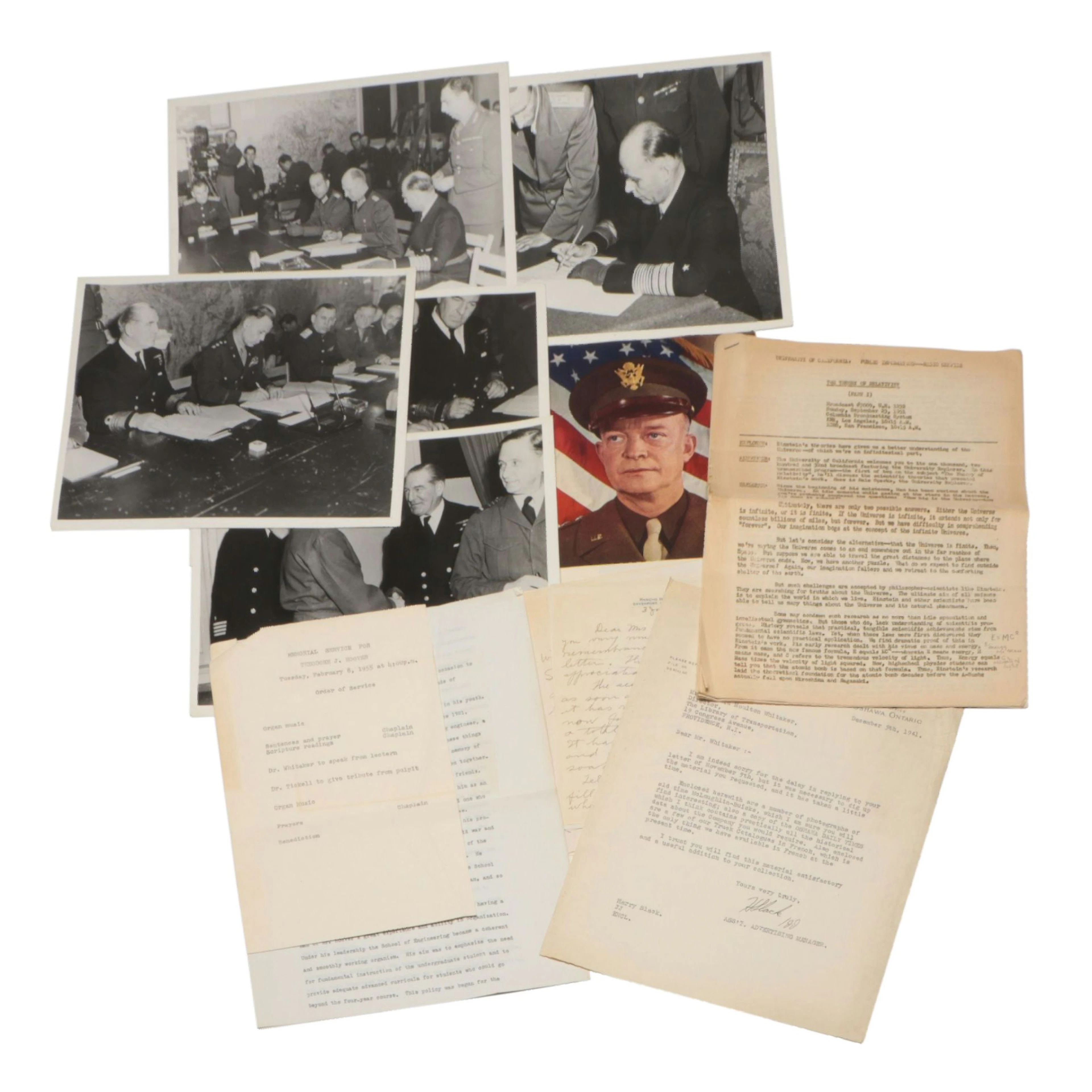 "General Dwight D. Eisenhower" Magazine with Press Photo Prints and More