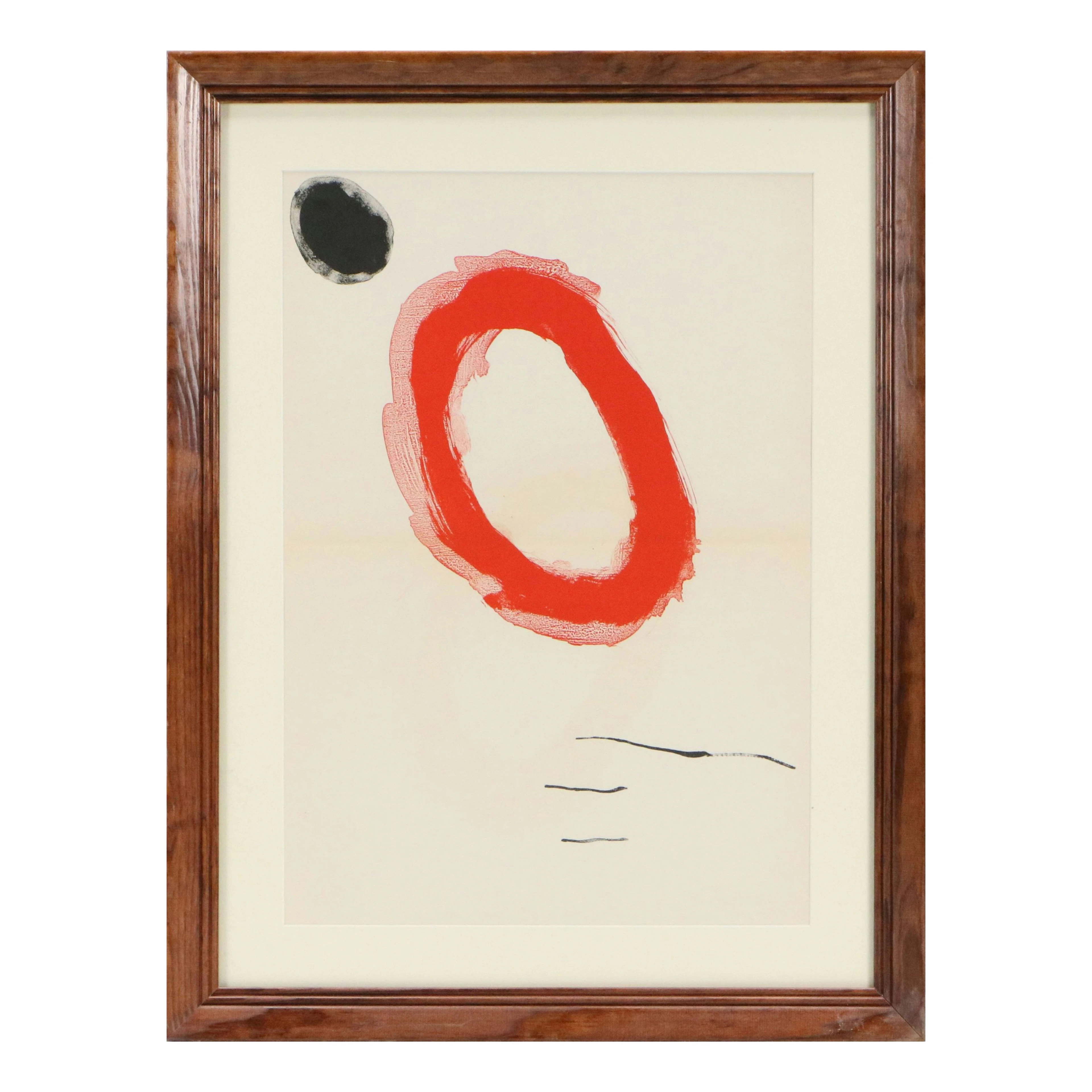 Joan Miró Lithograph "L'Anneau" for "Derrière le Miroir," 1961
