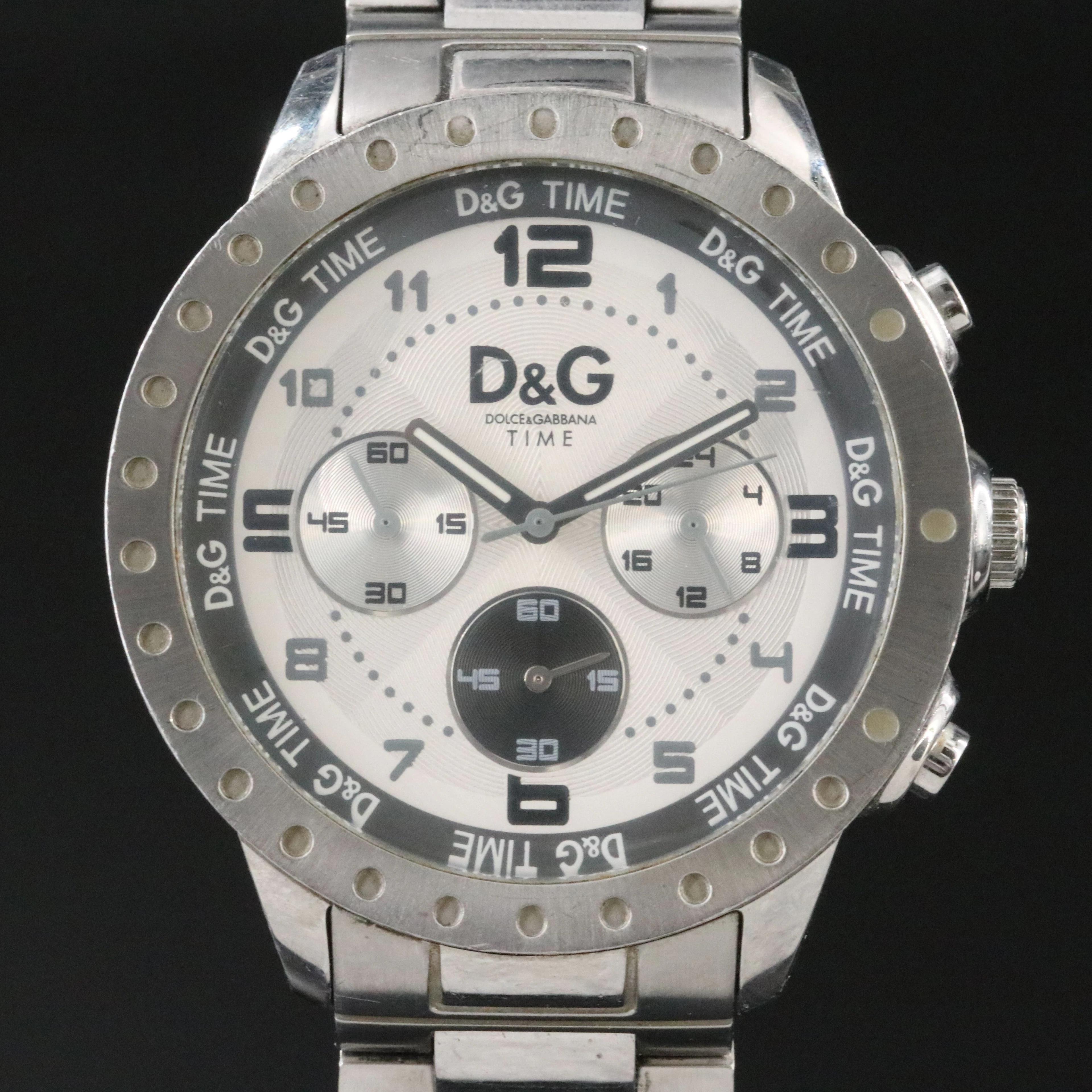 Dolce & Gabbana Navajo Chronograph Stainless Steel Quartz Watch #DW0191