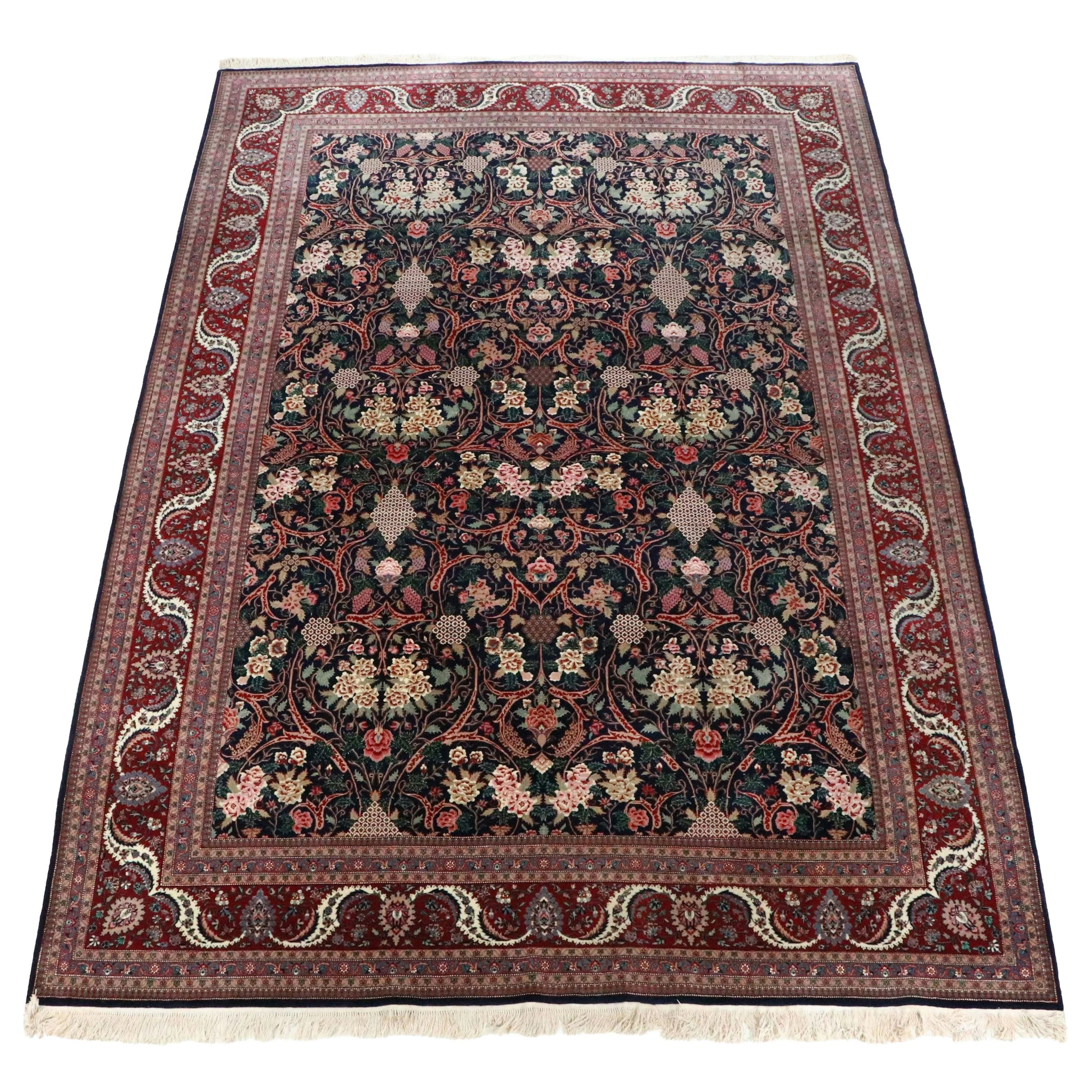 10' x 14'11 Hand-Knotted Persian Tabriz Room-Sized Rug
