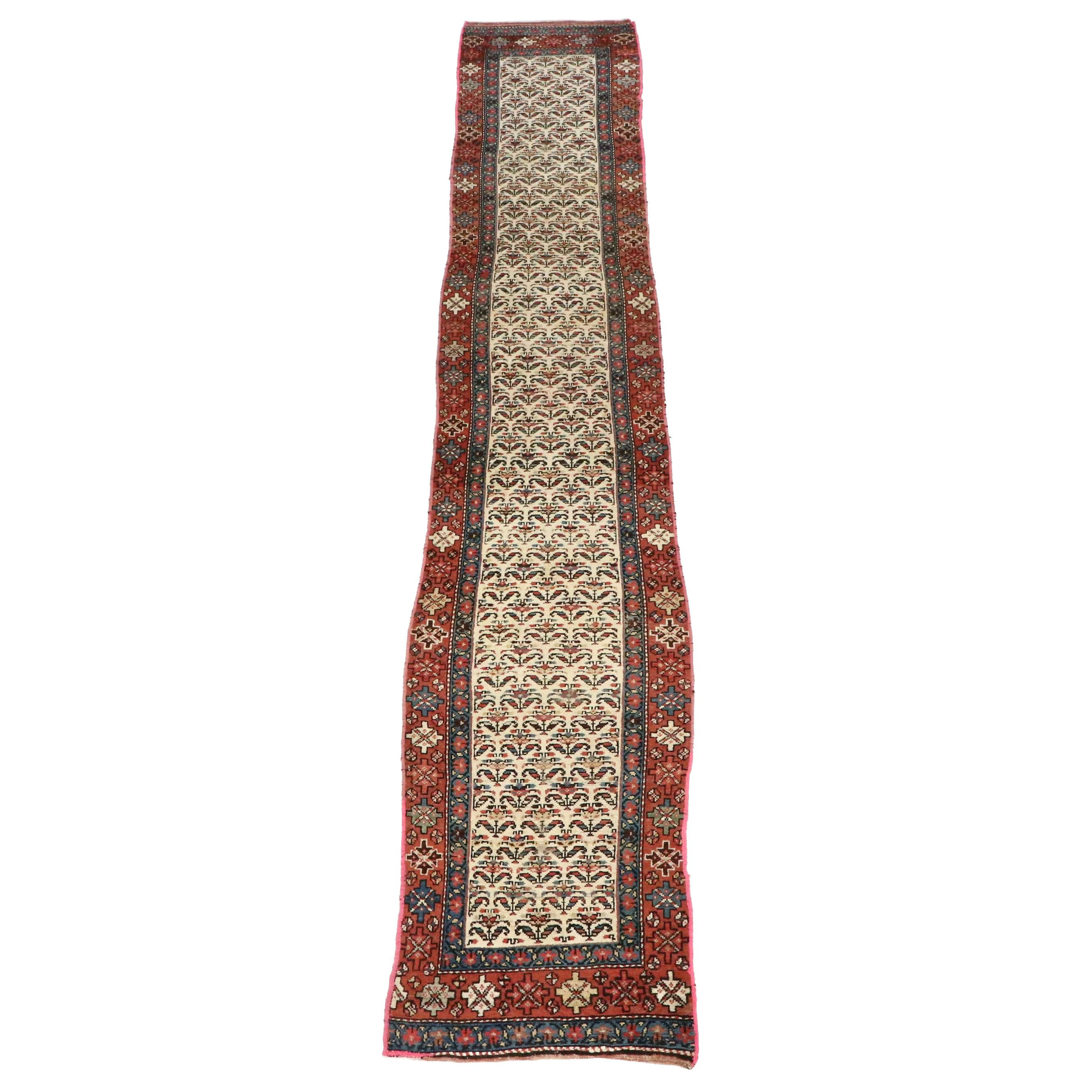 2'8 x 15'7 Hand-Knotted C Caucasian Shasevan Carpet Runner