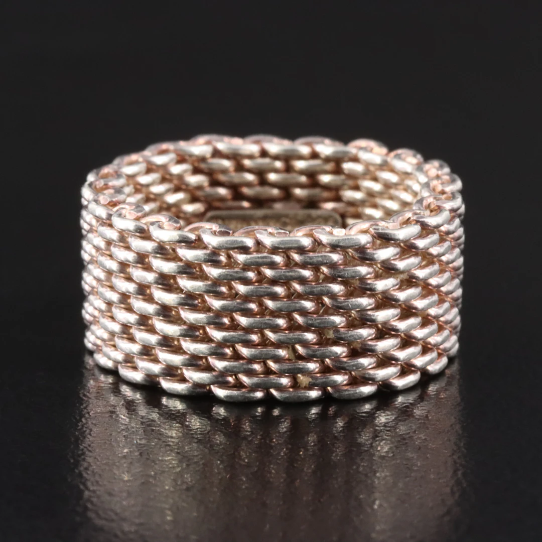 Tiffany & Co. Somerset Sterling Mesh Ring