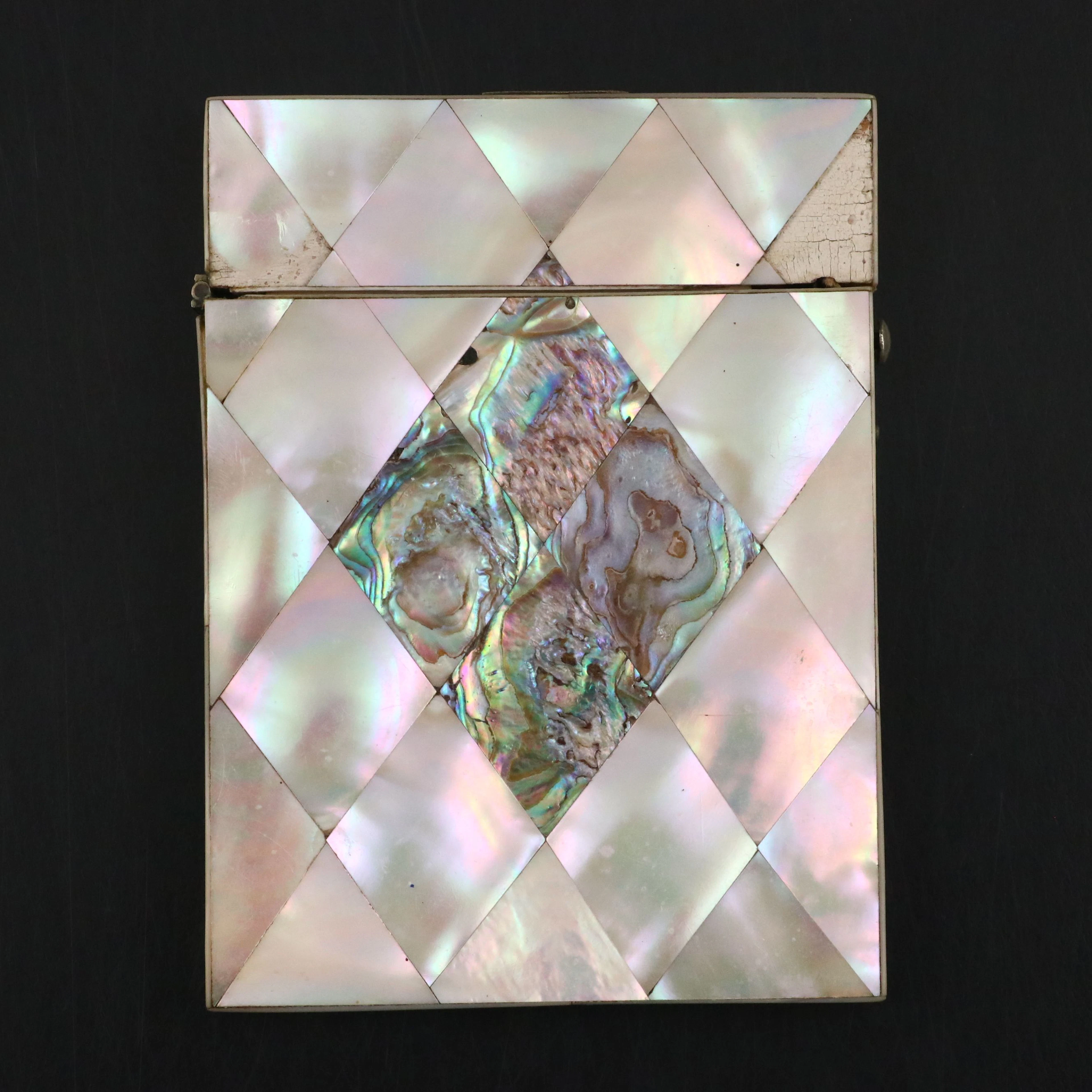 Antique Mother-of-Pearl and Abalone Calling Card Case