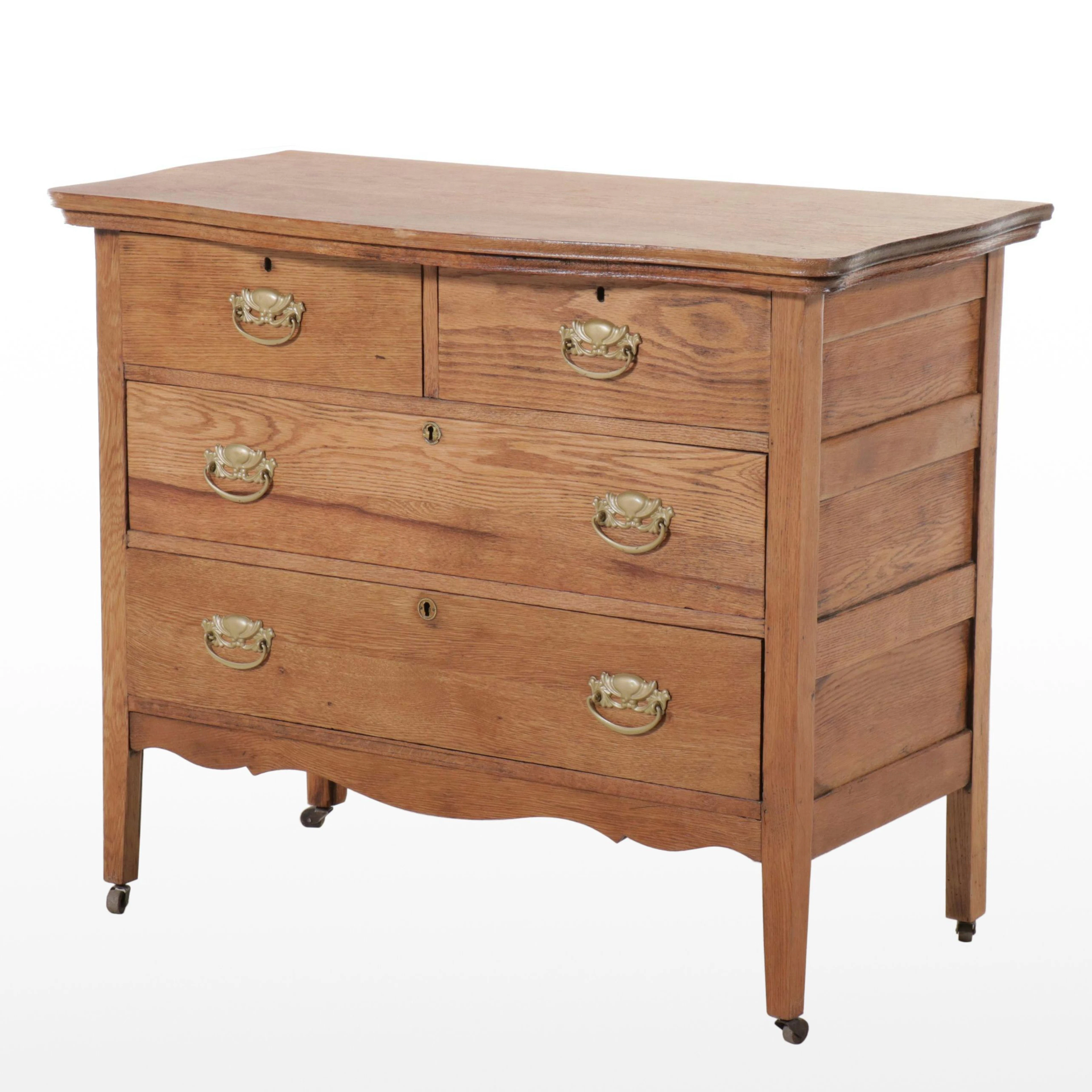 Statesville Furniture Co. North Carolina Federal Style Oak Chest of Drawers