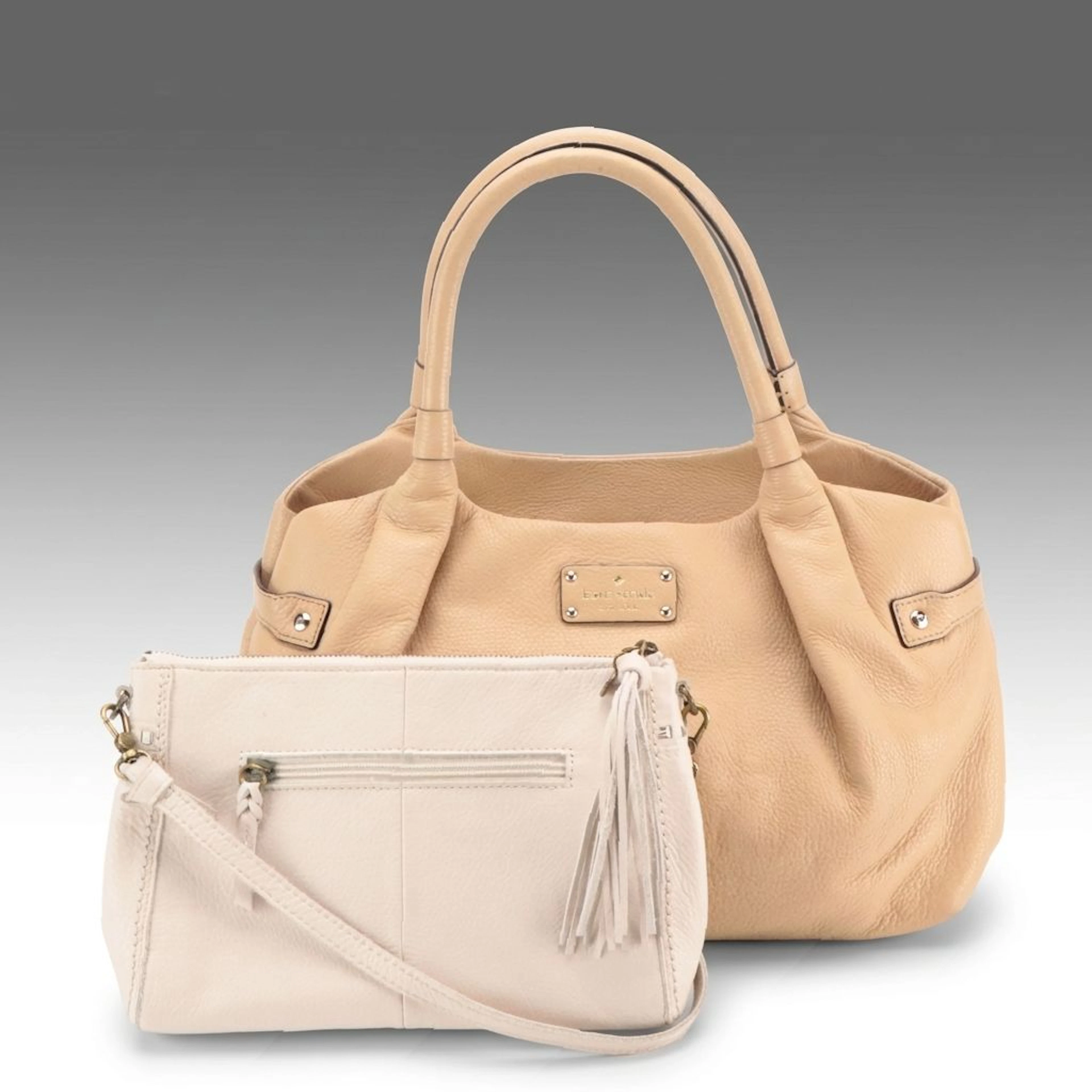 Kate Spade New York and Happy & Free Calfskin Grain Leather Crossbody and Tote