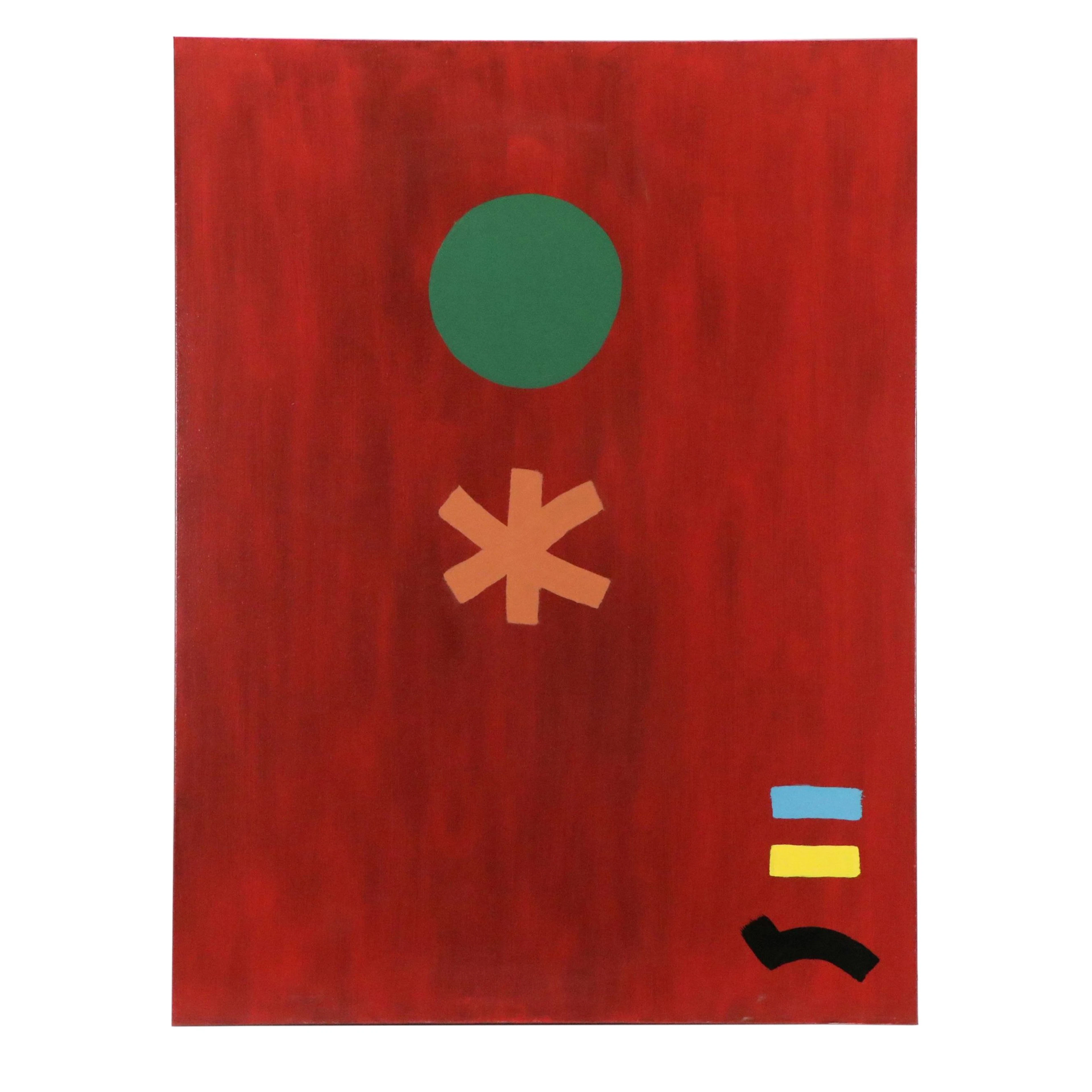 Abstract Minimalist Acrylic Painting, 21st Century