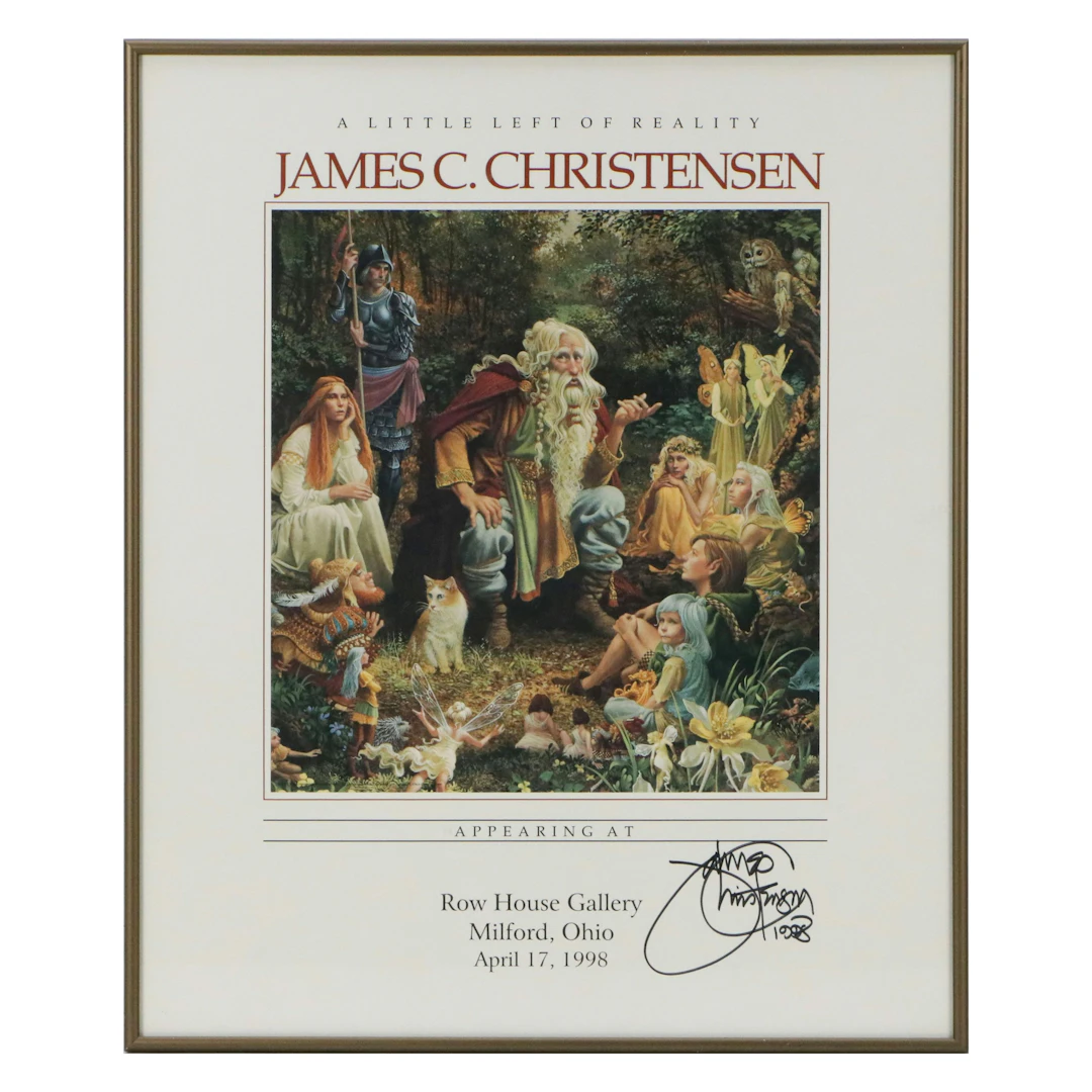 James C. Christensen Signed Promotional Poster, 1998