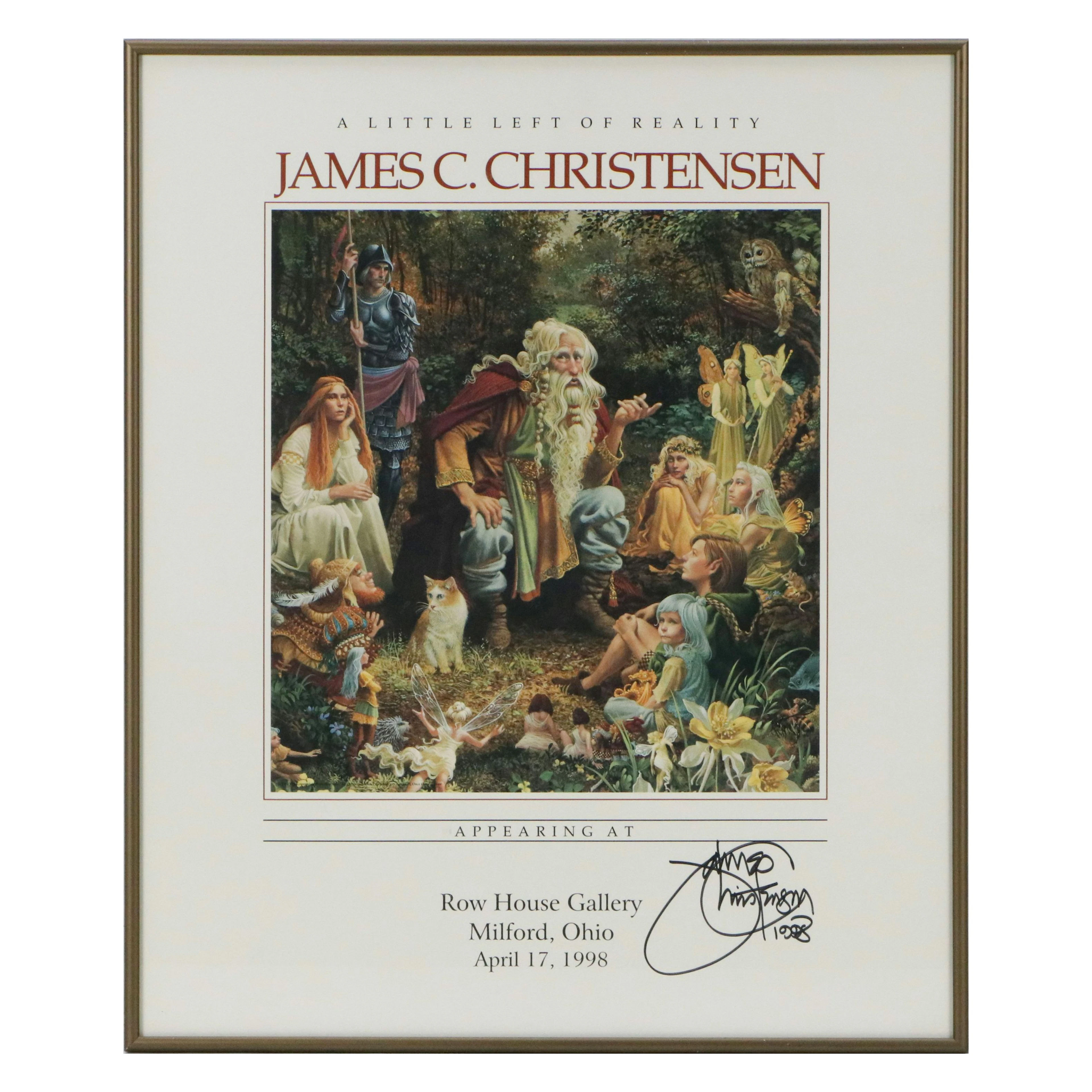 James C. Christensen Signed Promotional Poster, 1998