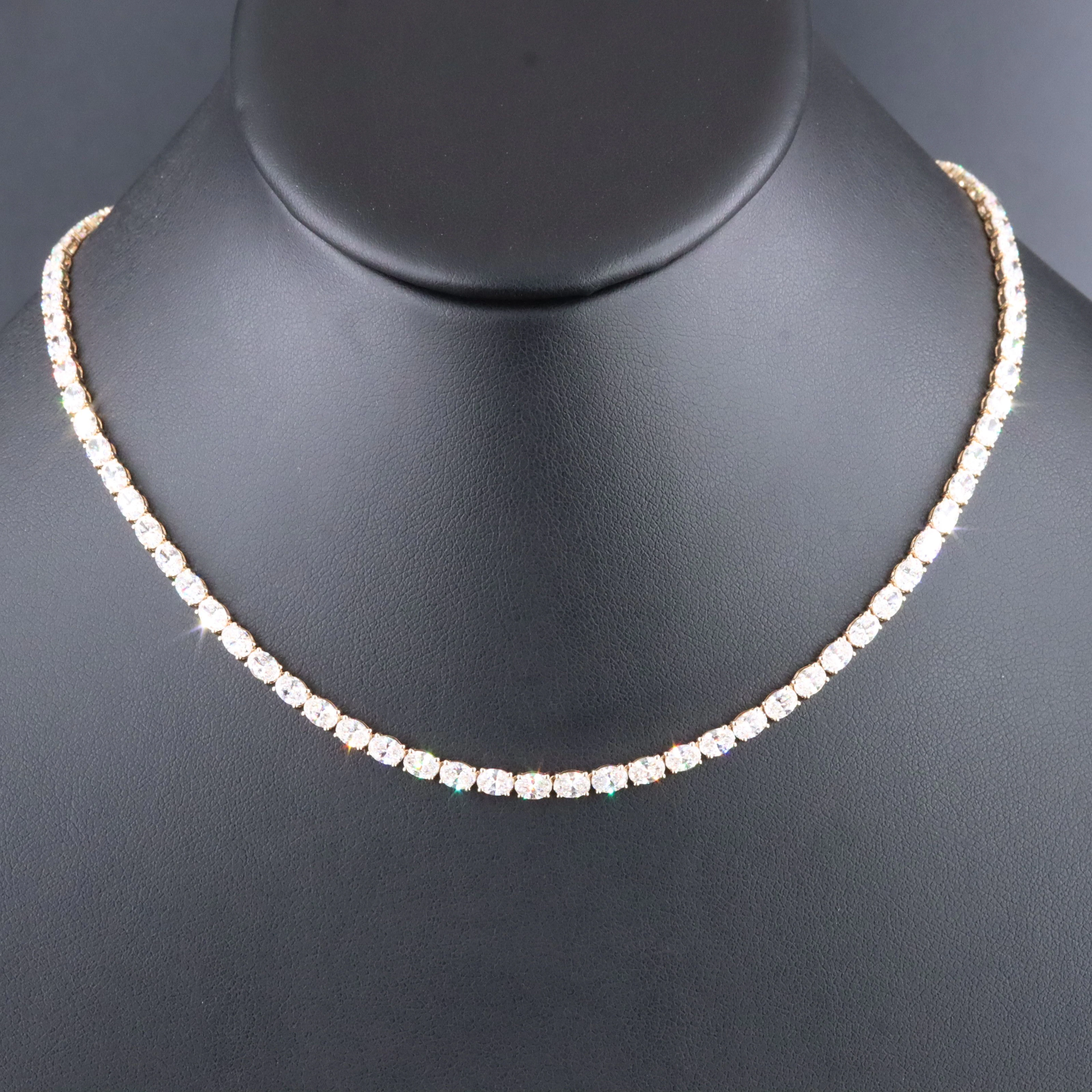 14K 15.63 CTW Lab Grown Diamond Line Necklace