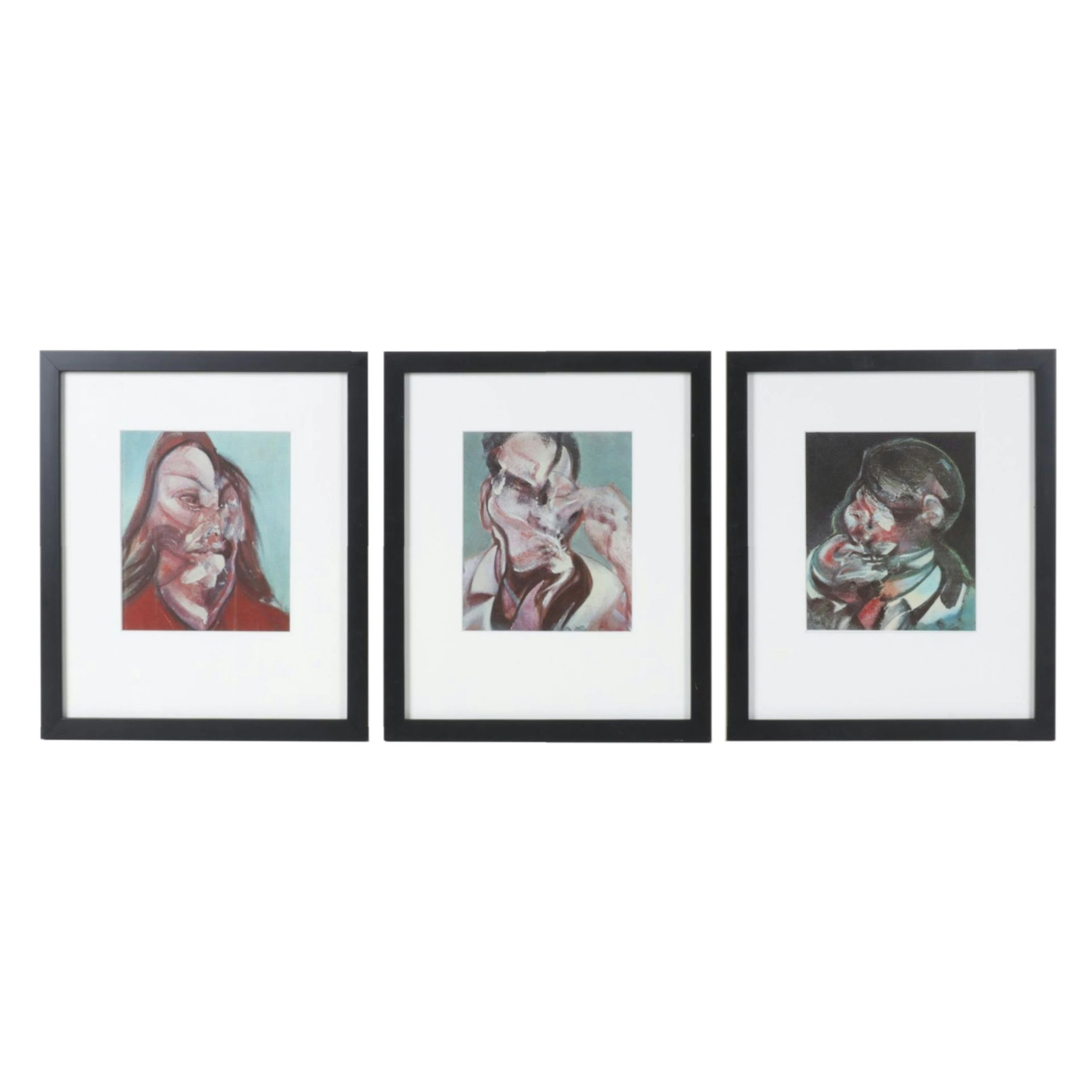 Francis Bacon Offset Lithograph Triptych from "Derrière le Miroir," 1966