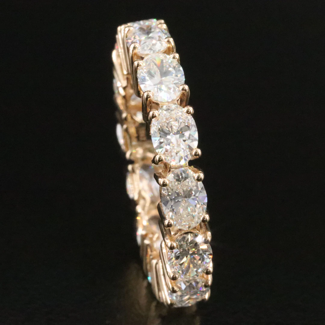 18K 5.62 CTW Diamond Eternity Band with GIA Reports