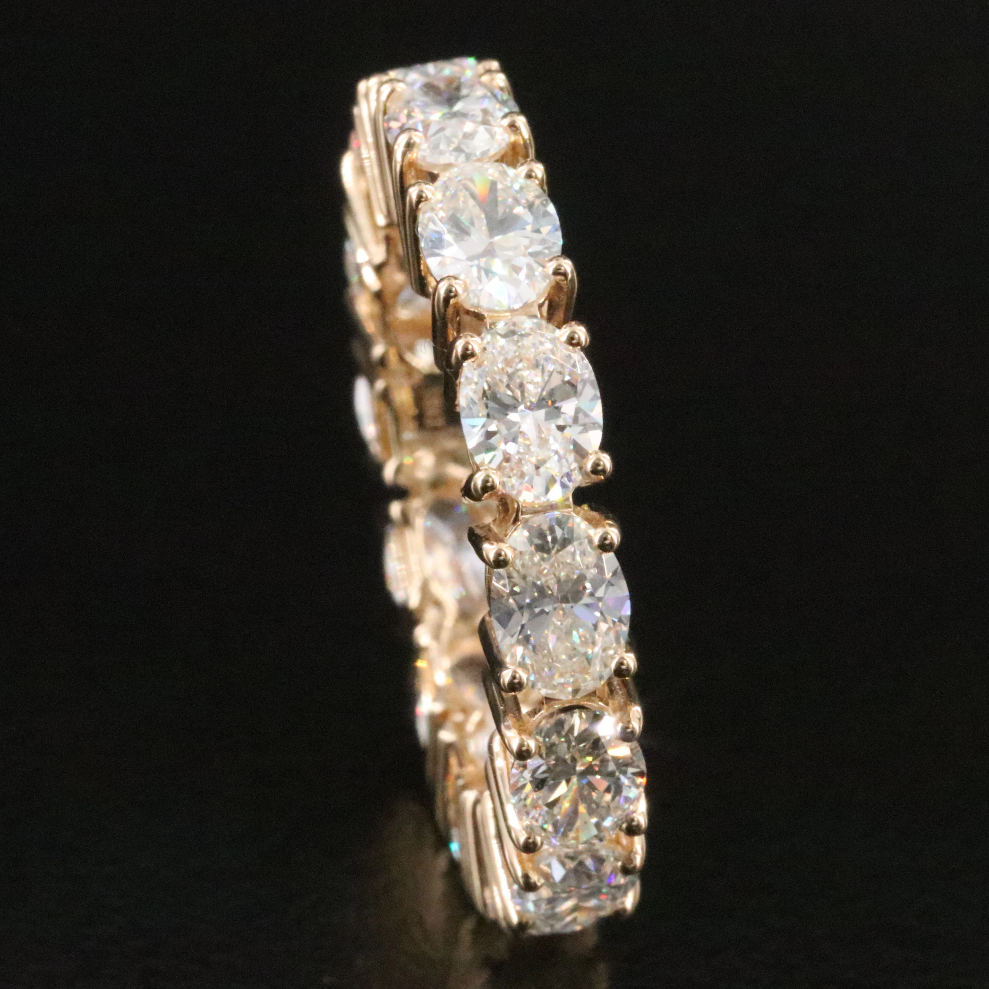 18K 5.62 CTW Diamond Eternity Band with GIA Reports