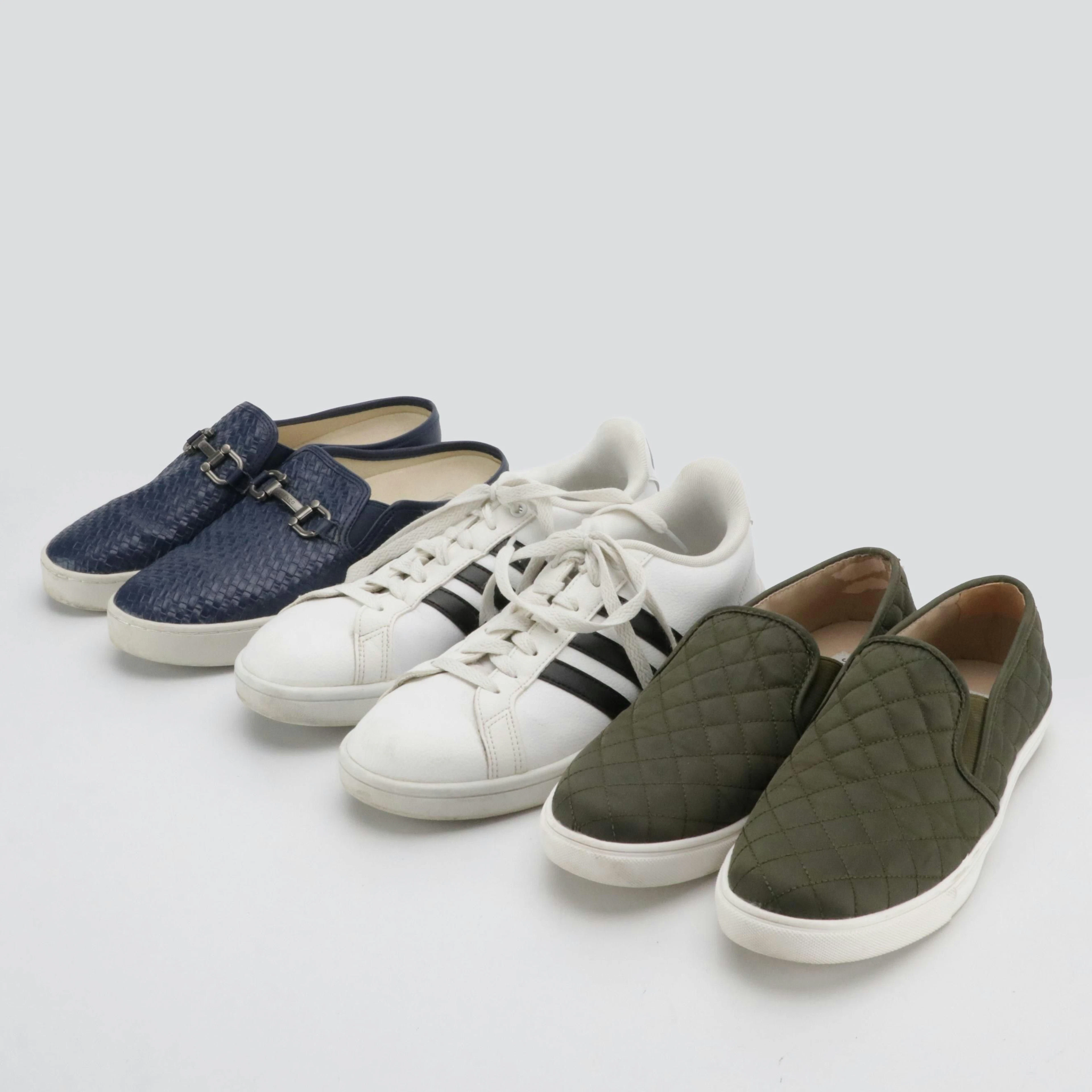 Adidas Neo Cloudfoam Sneakers, Steve Madden Quilted Slip-On Shoes, and More