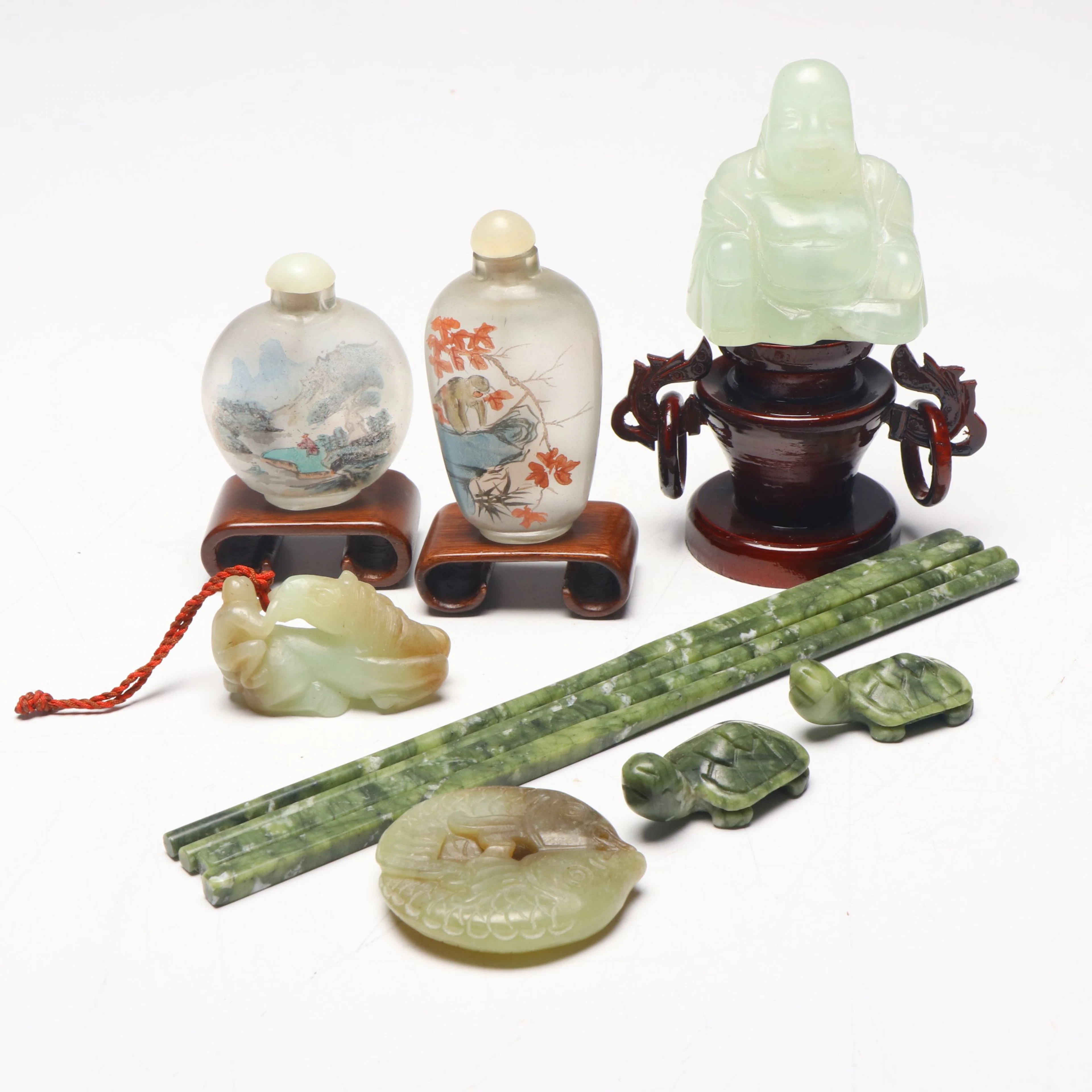 Japanese Netsukes with Other Figurines and Décor