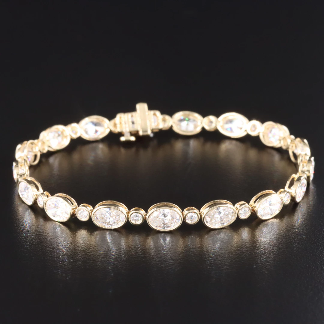 14K 8.00 CTW Lab Grown Diamond Bracelet with IGI Report