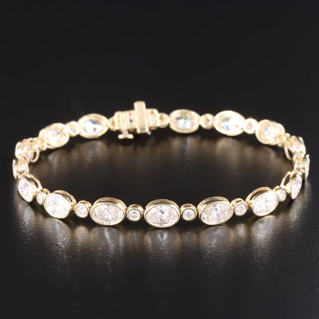 14K 8.00 CTW Lab Grown Diamond Bracelet with IGI Report
