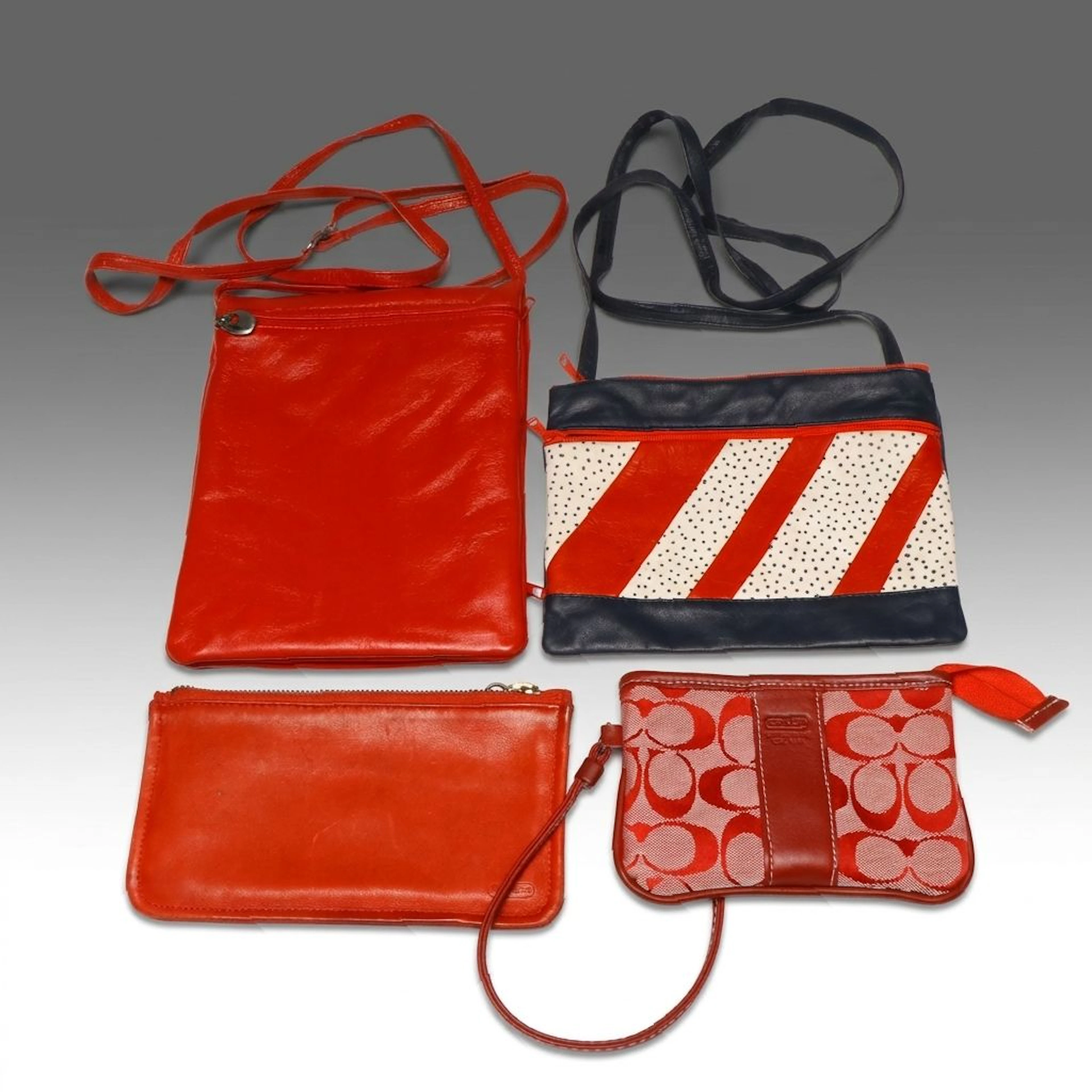 Coach Signature Canvas and Leather Zip Wallet with Other Leather Crossbody Bags