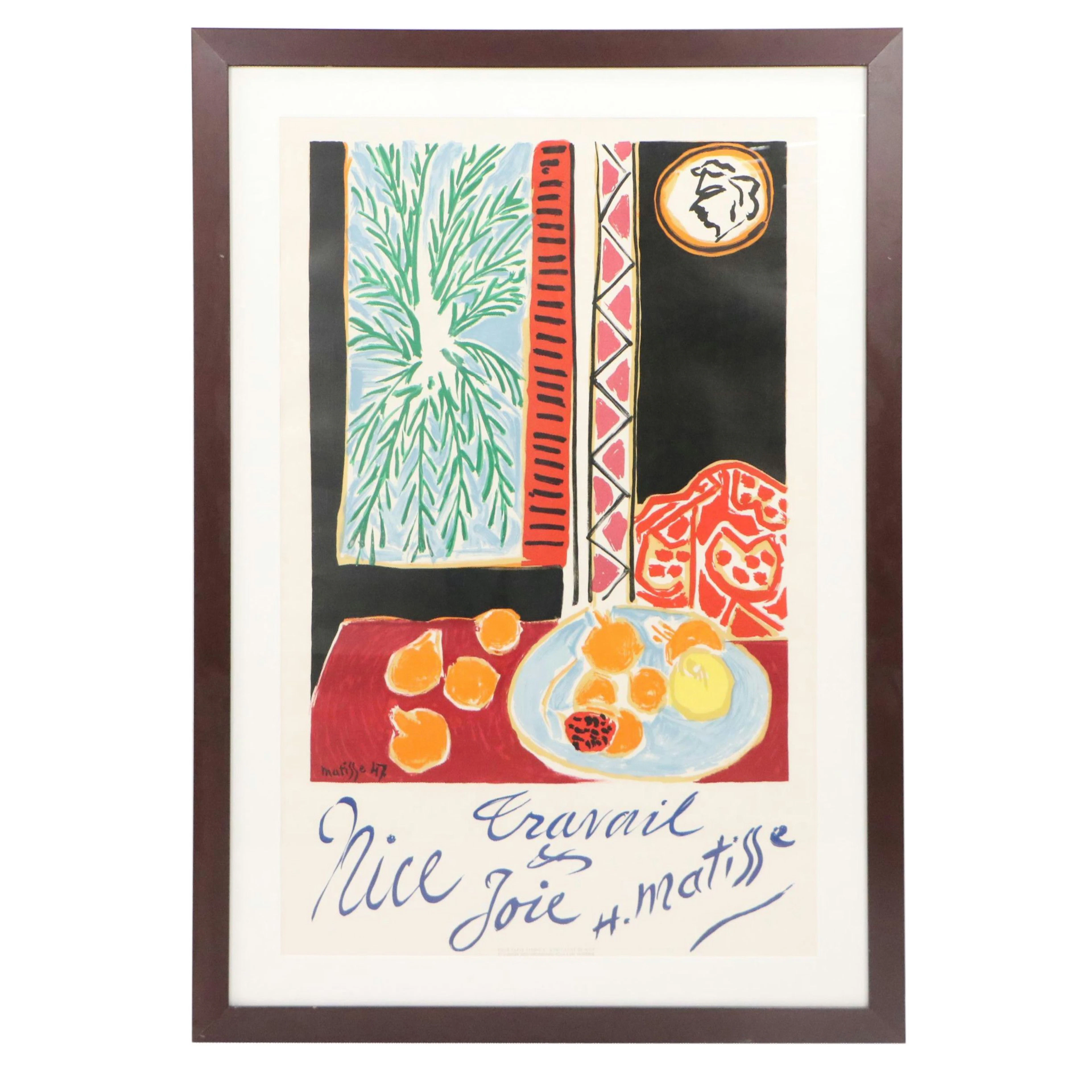 Color Lithograph Travel Poster After Henri Matisse "Nice, Travail