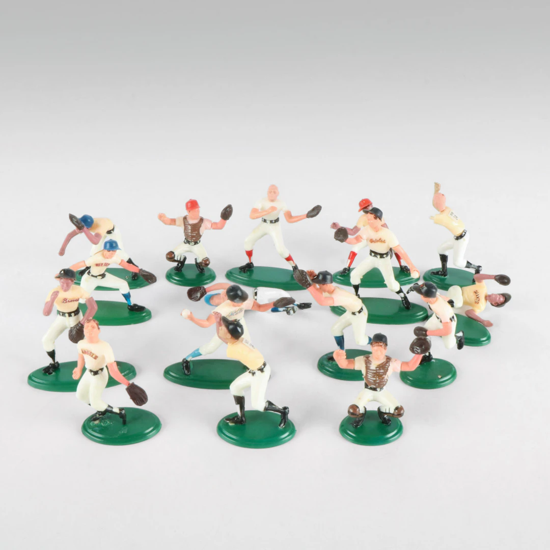Sixteen Transogram Baseball Miniature Figurines, Including Hank Aaron