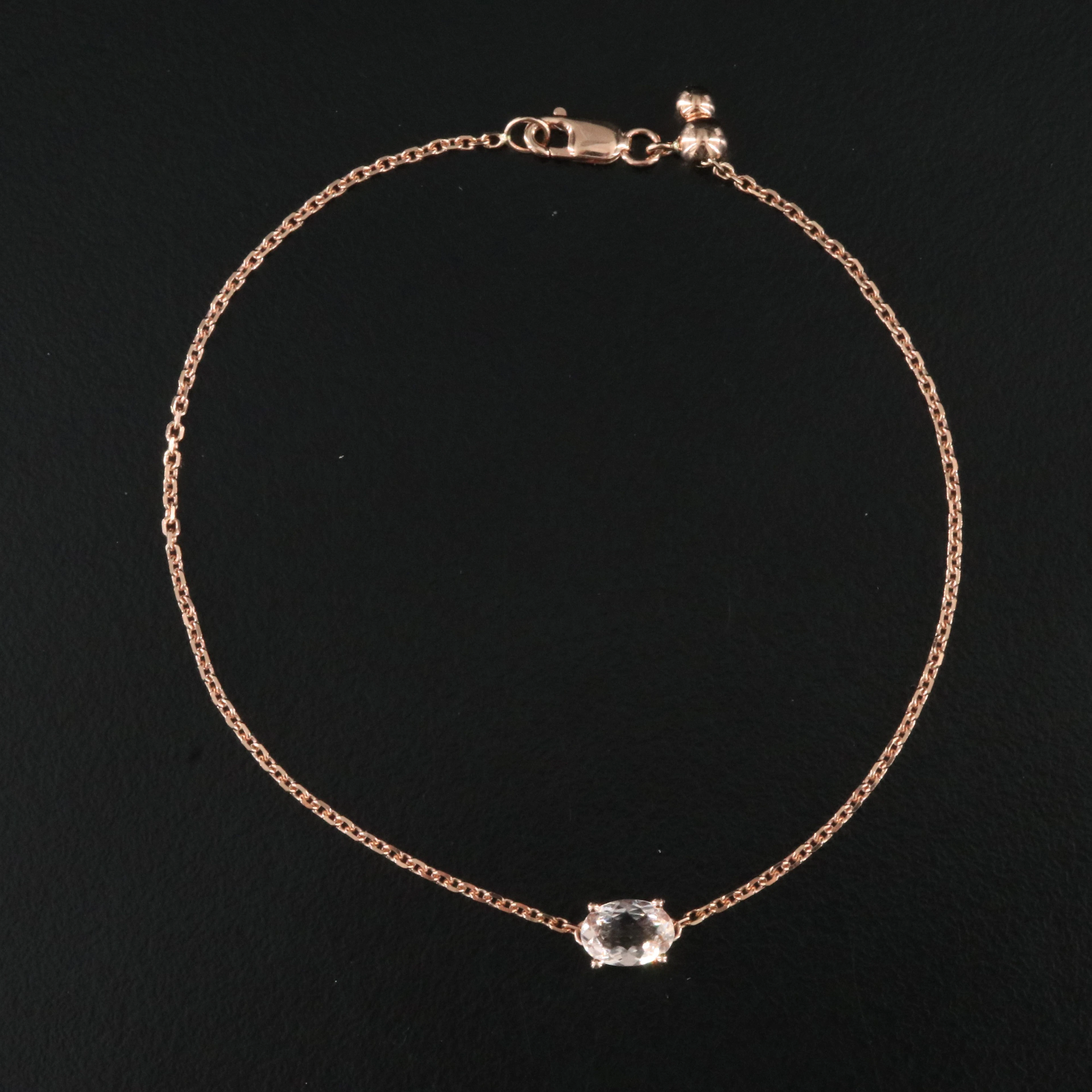 10K Rose Gold Morganite Bracelet
