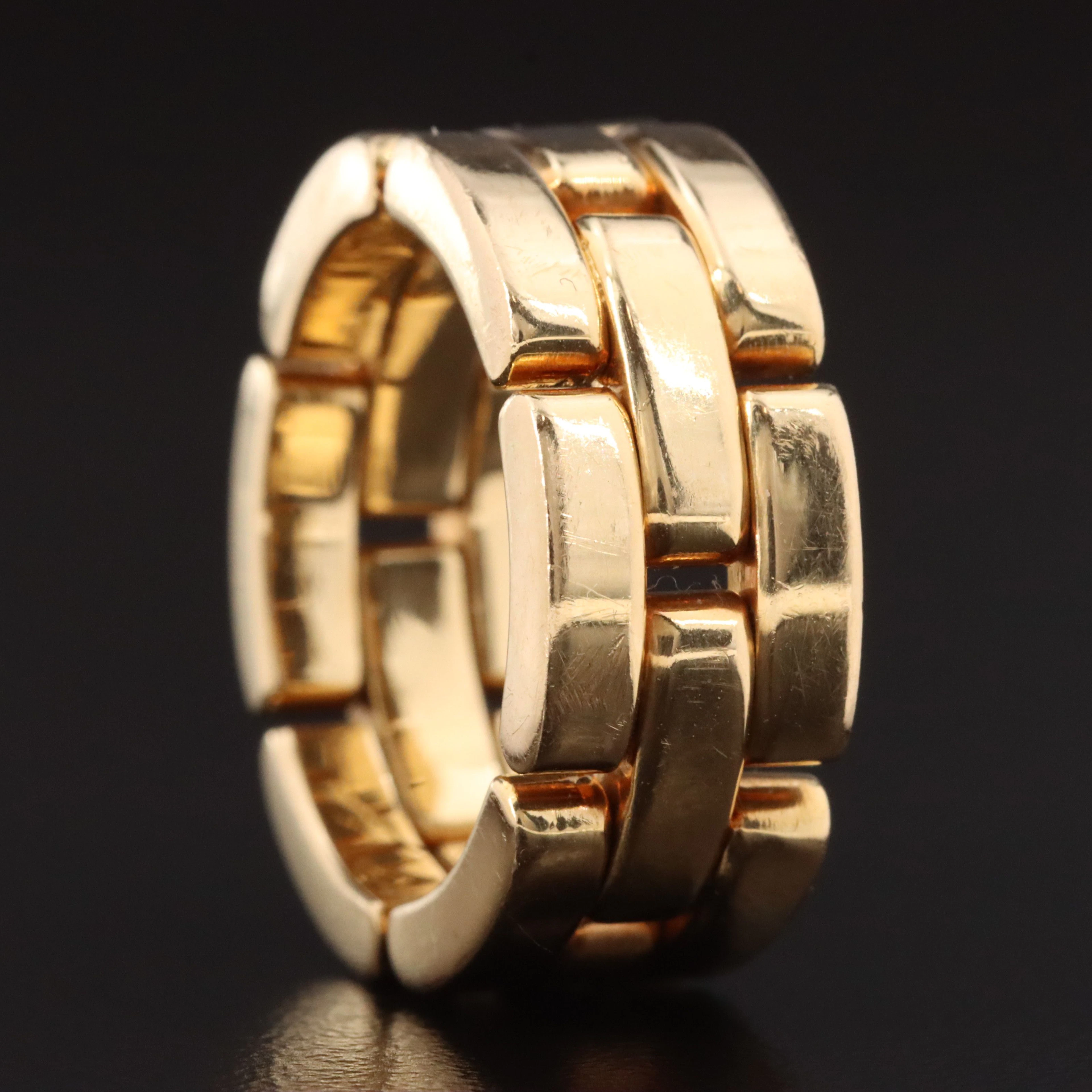 Cartier Maillon Panthère 18K Triple Row Eternity Ring