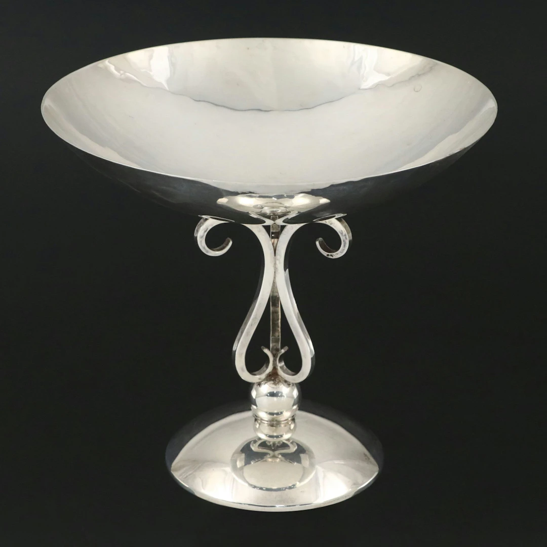 Alfredo Sciarrotta for Cartier Sterling Silver Compote, Mid-20th Century
