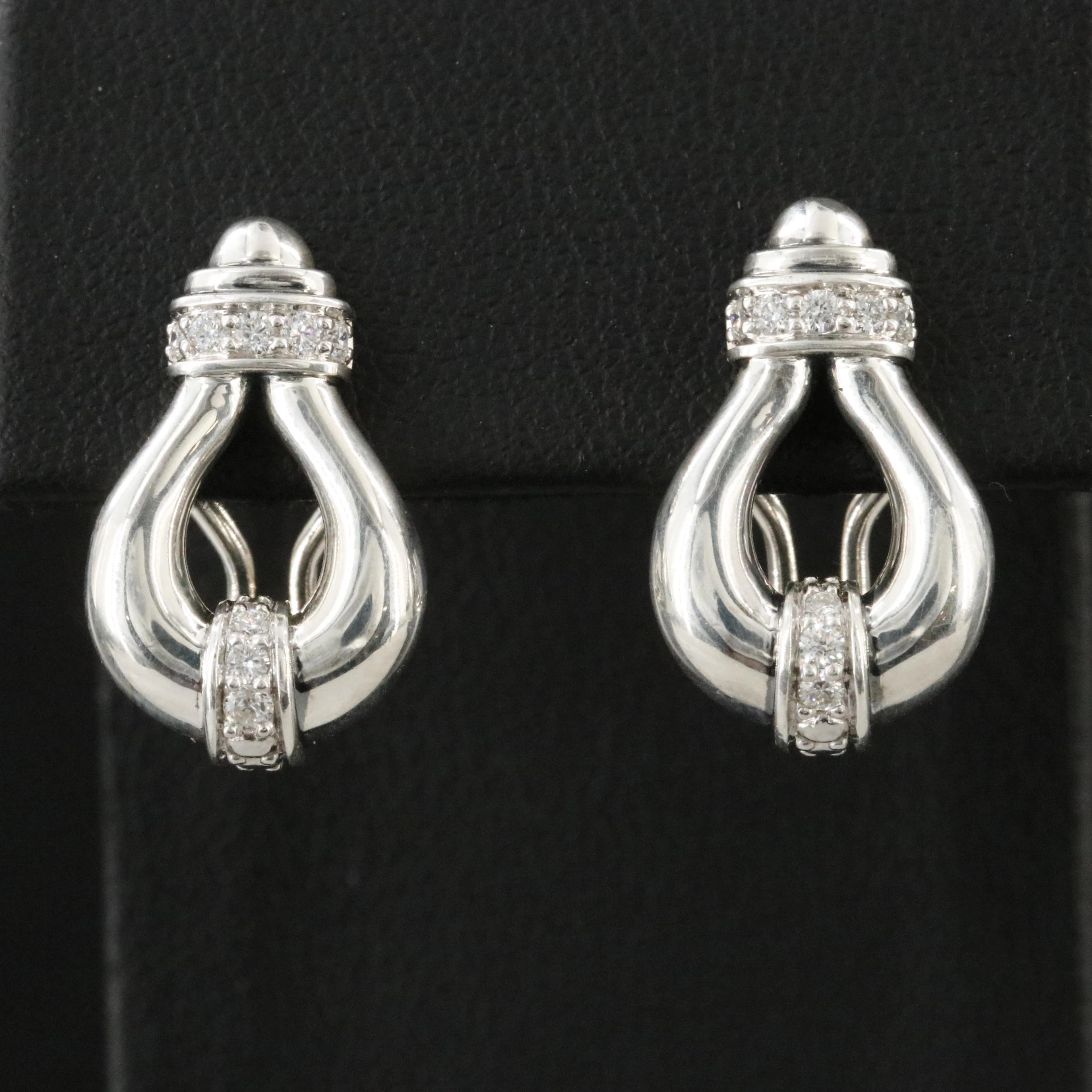 Lagos Derby Sterling and Diamond Earrings