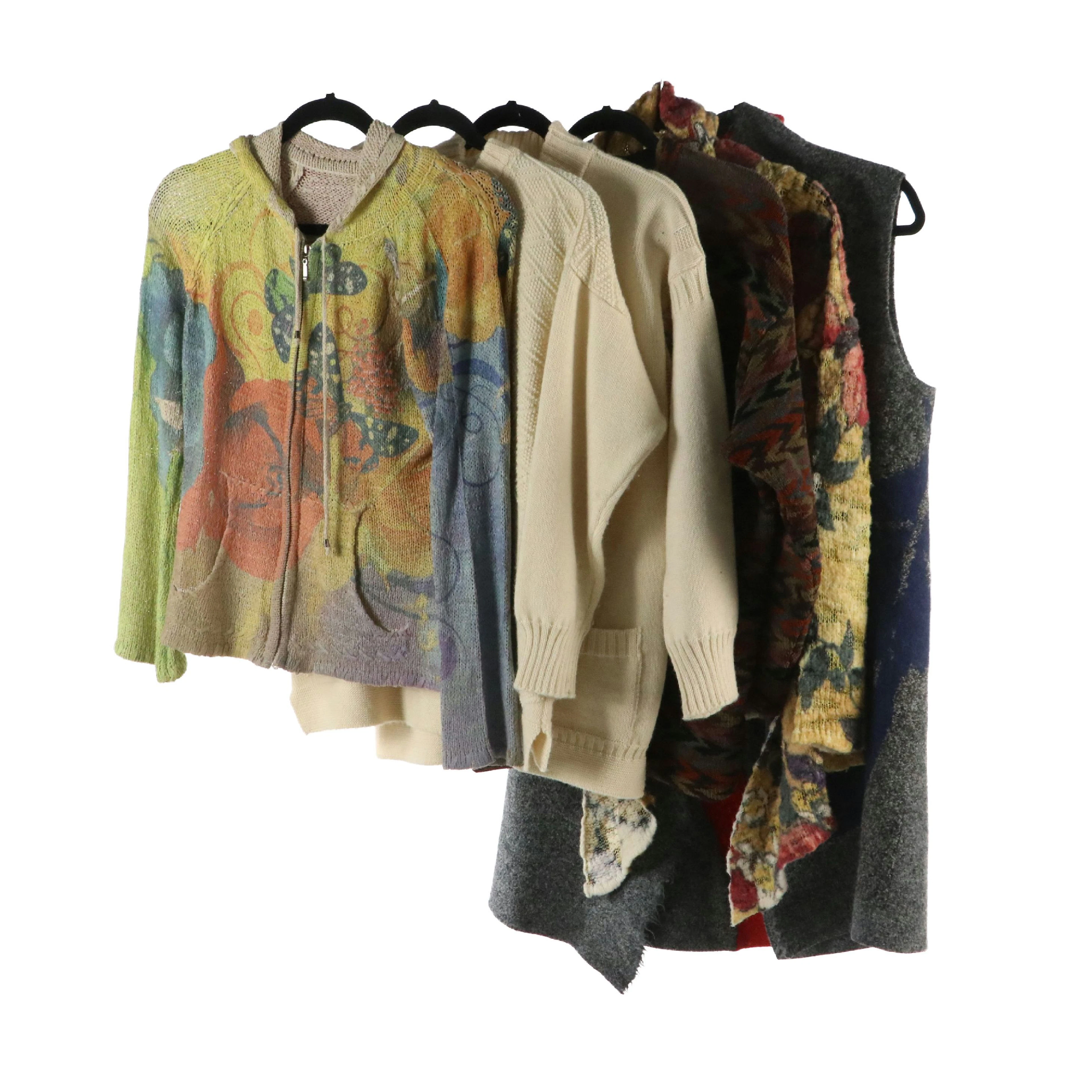 ETRO Loose Weave Sweater, Méchant Knit Hoodie, Guernsey Woollens Sweaters, More