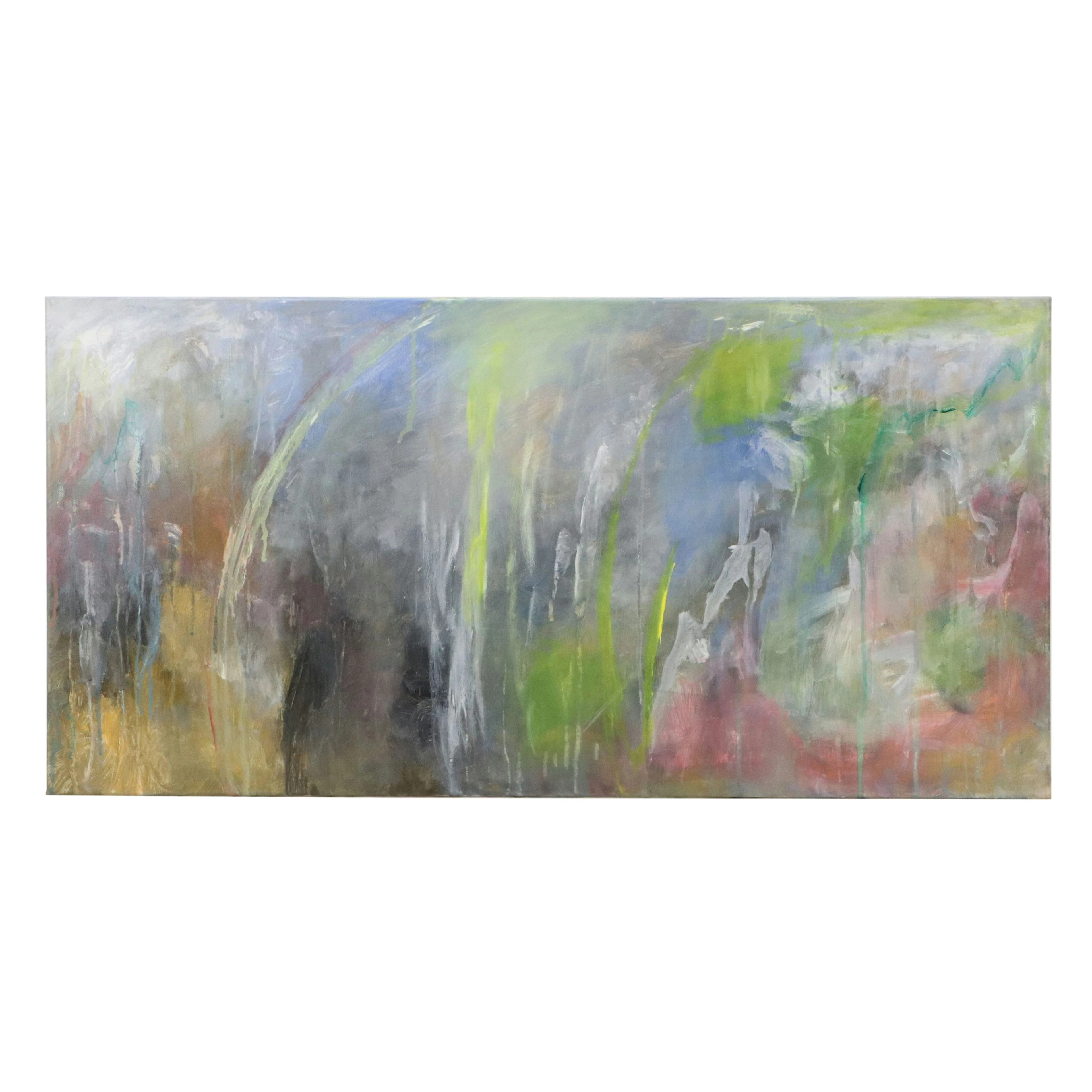 Saul Gefen Abstract Acrylic Painting "After the Storm," 2026