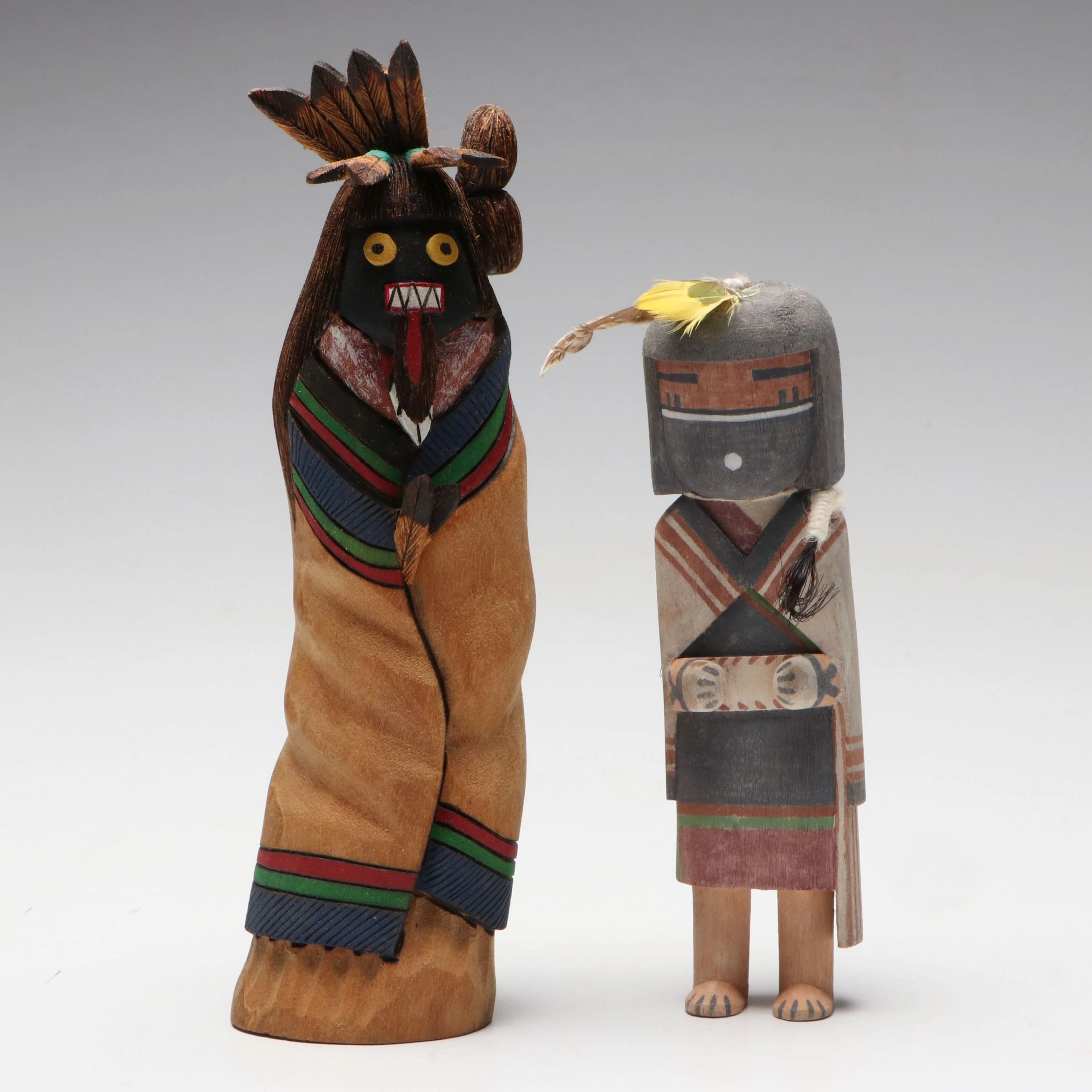 Kevin Sekakuku Hopi Handcrafted Wooden Kachina Dolls