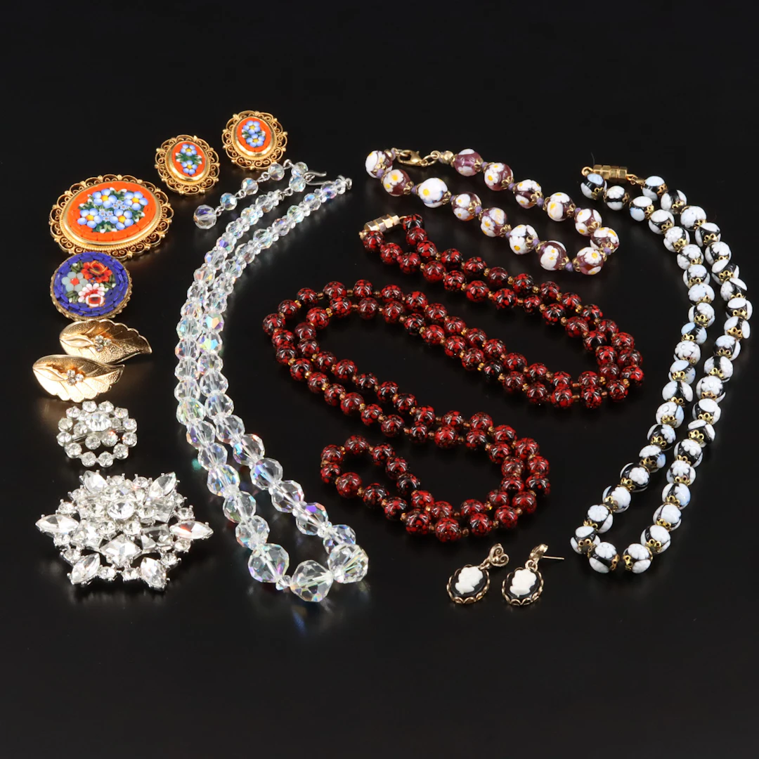 Italian Micro-Mosaic, Crystal & Millefiori Jewelry Collection
