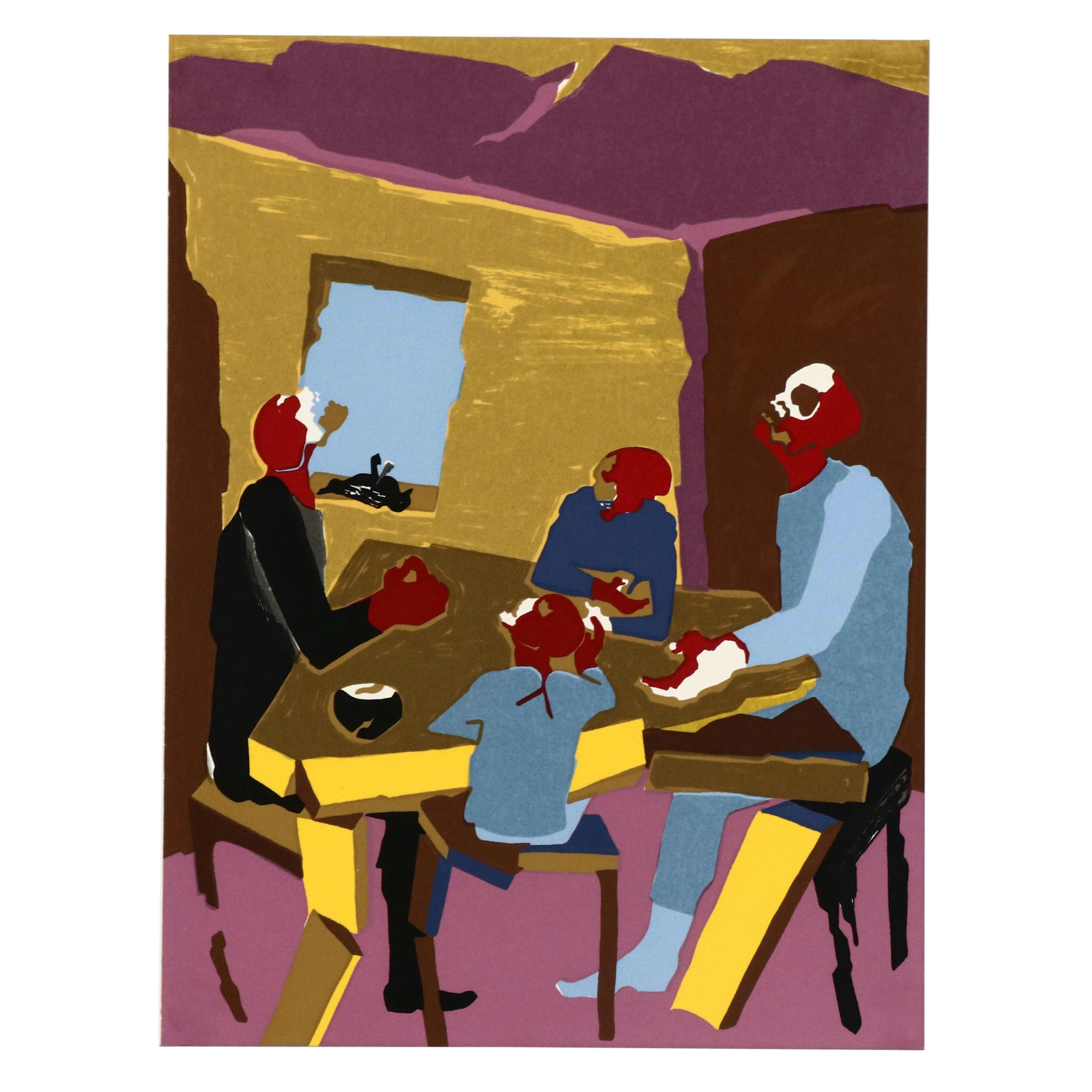 Jacob Lawrence Serigraph from "Hiroshima," Circa 1983