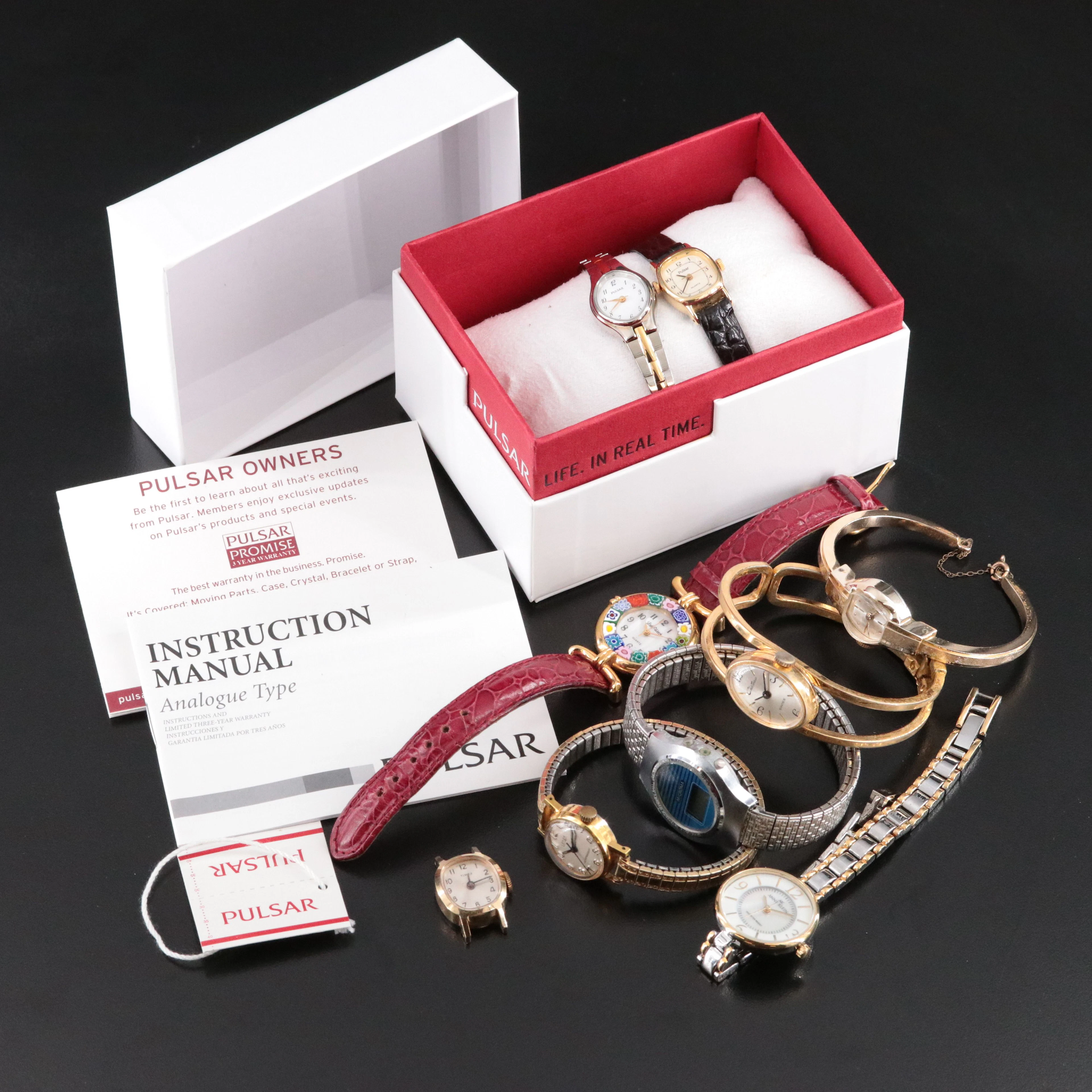 Collection of Quartz Fashion Watches Featuring Pulsar and Anne Klein