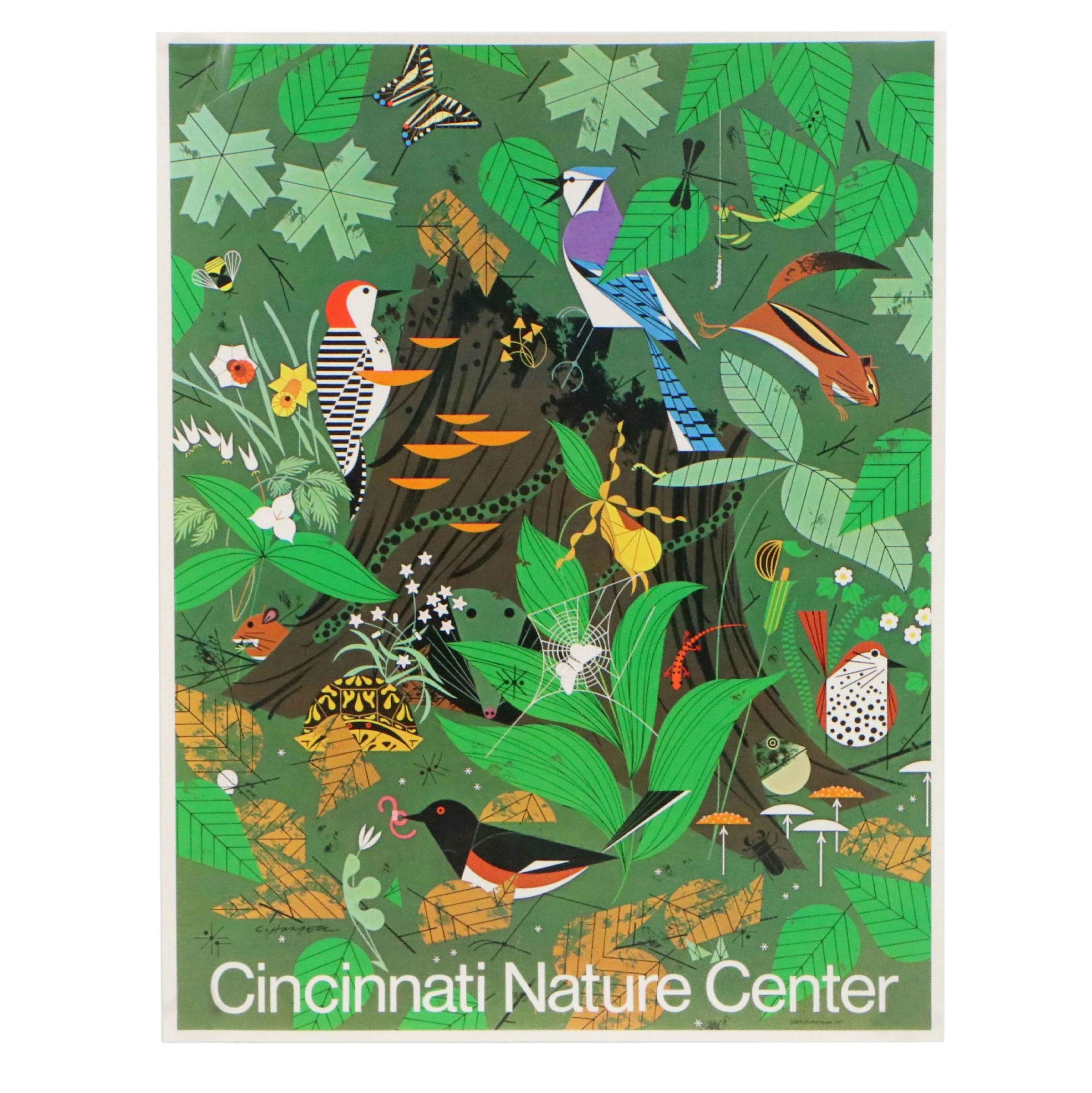Cincinnati Nature Center Offset Lithograph Poster After Charley Harper, 1977