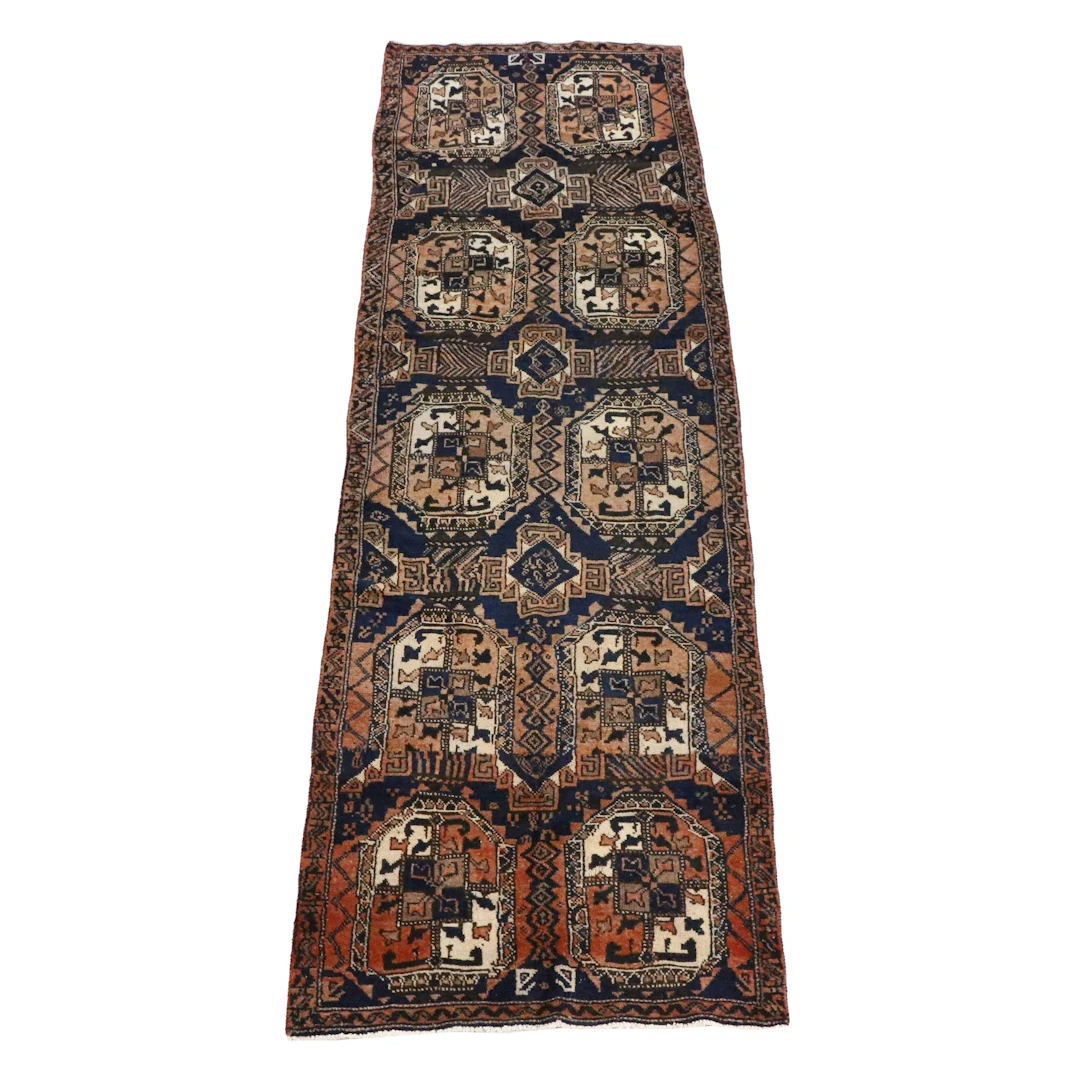 3'7 x 12'6 Hand-Knotted Afghan Turkmen Long Rug