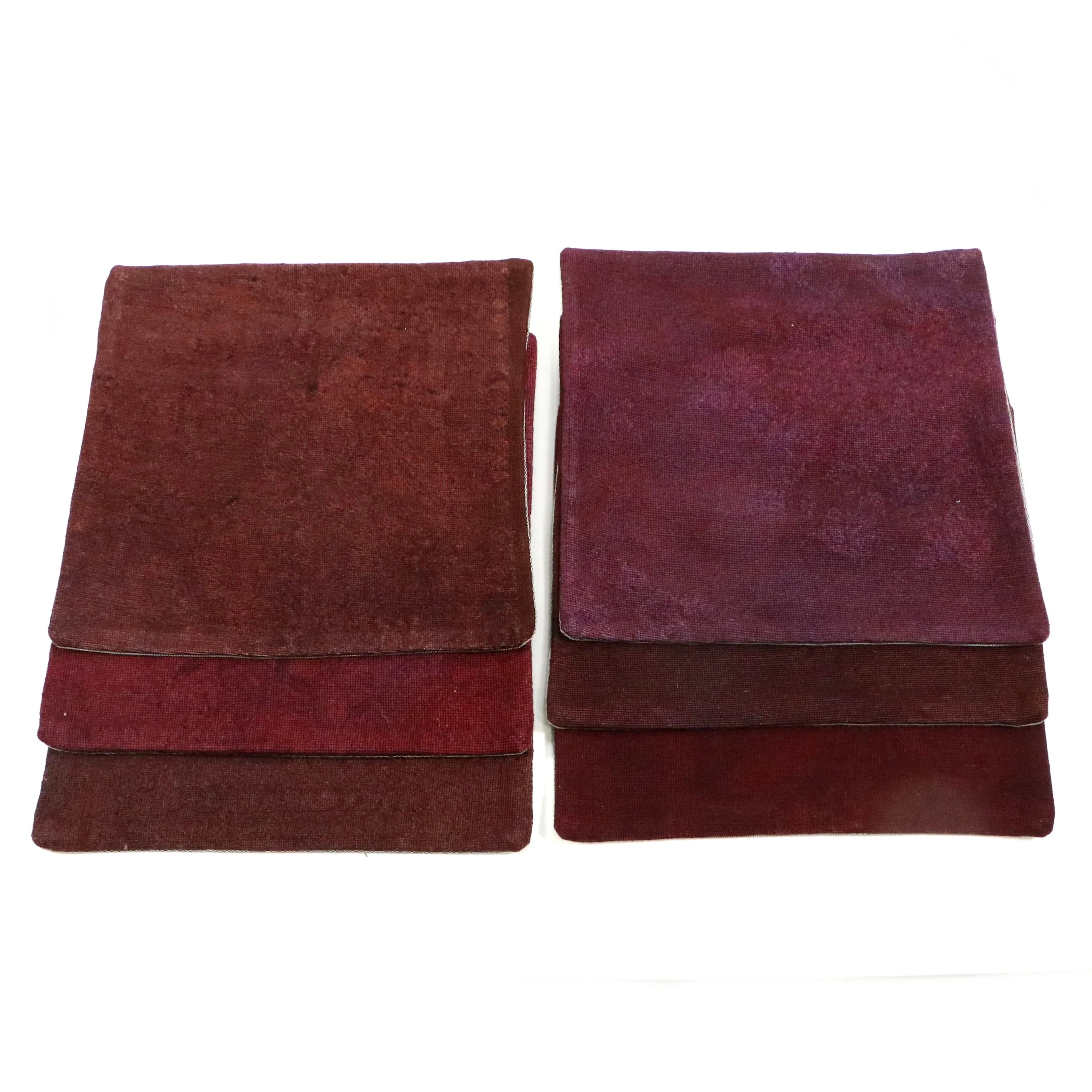 Turkish Overdyed Handwoven Rug Faced Pillow Covers