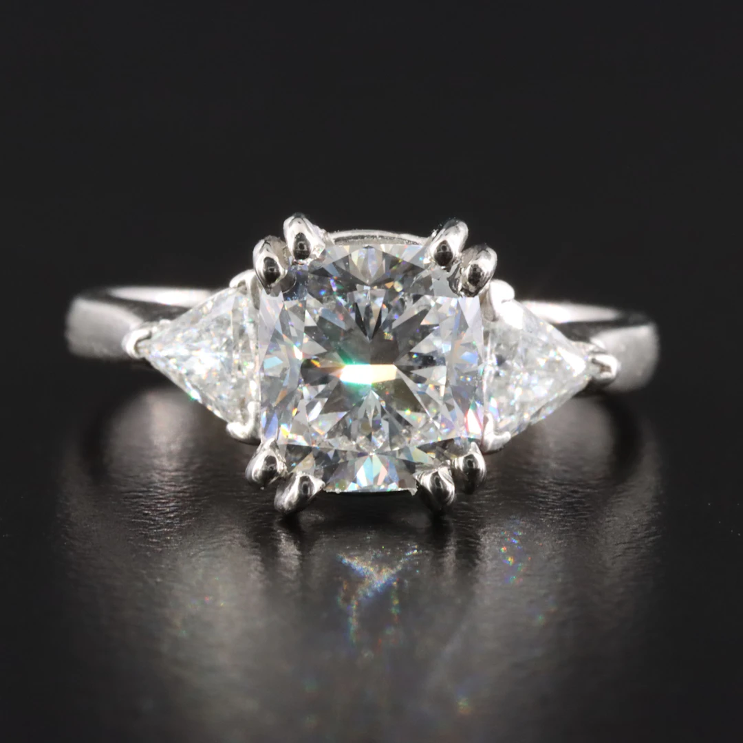 Platinum 2.52 CTW Diamond Ring with Online GIA Report