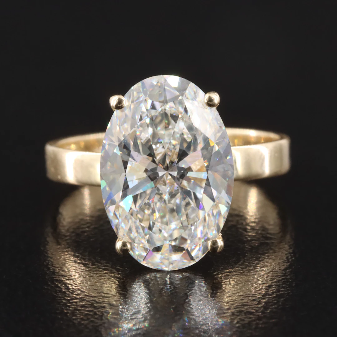 14K 5.06 CT Lab Grown Diamond Solitaire Ring with IGI Report