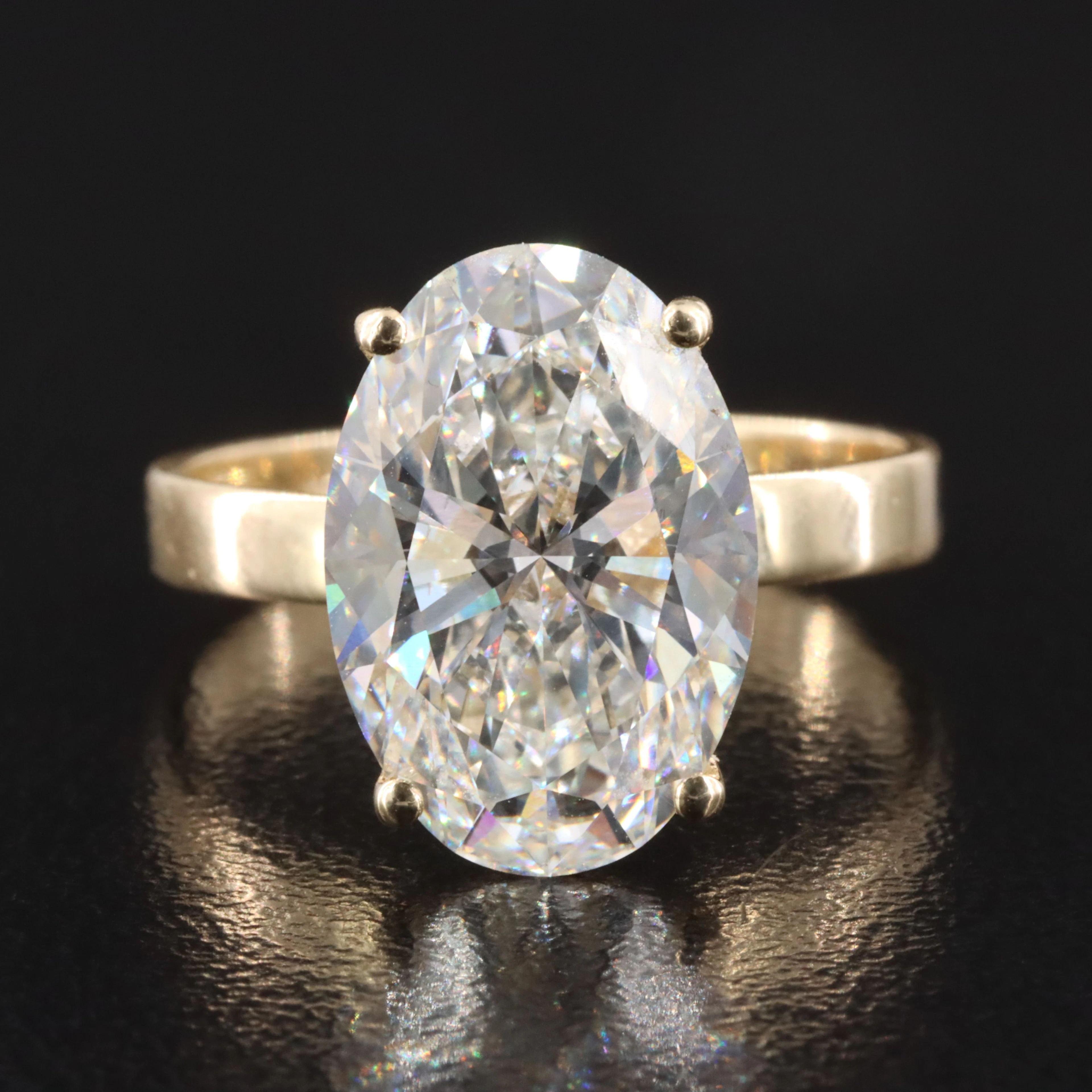 14K 5.06 CT Lab Grown Diamond Solitaire Ring with IGI Report