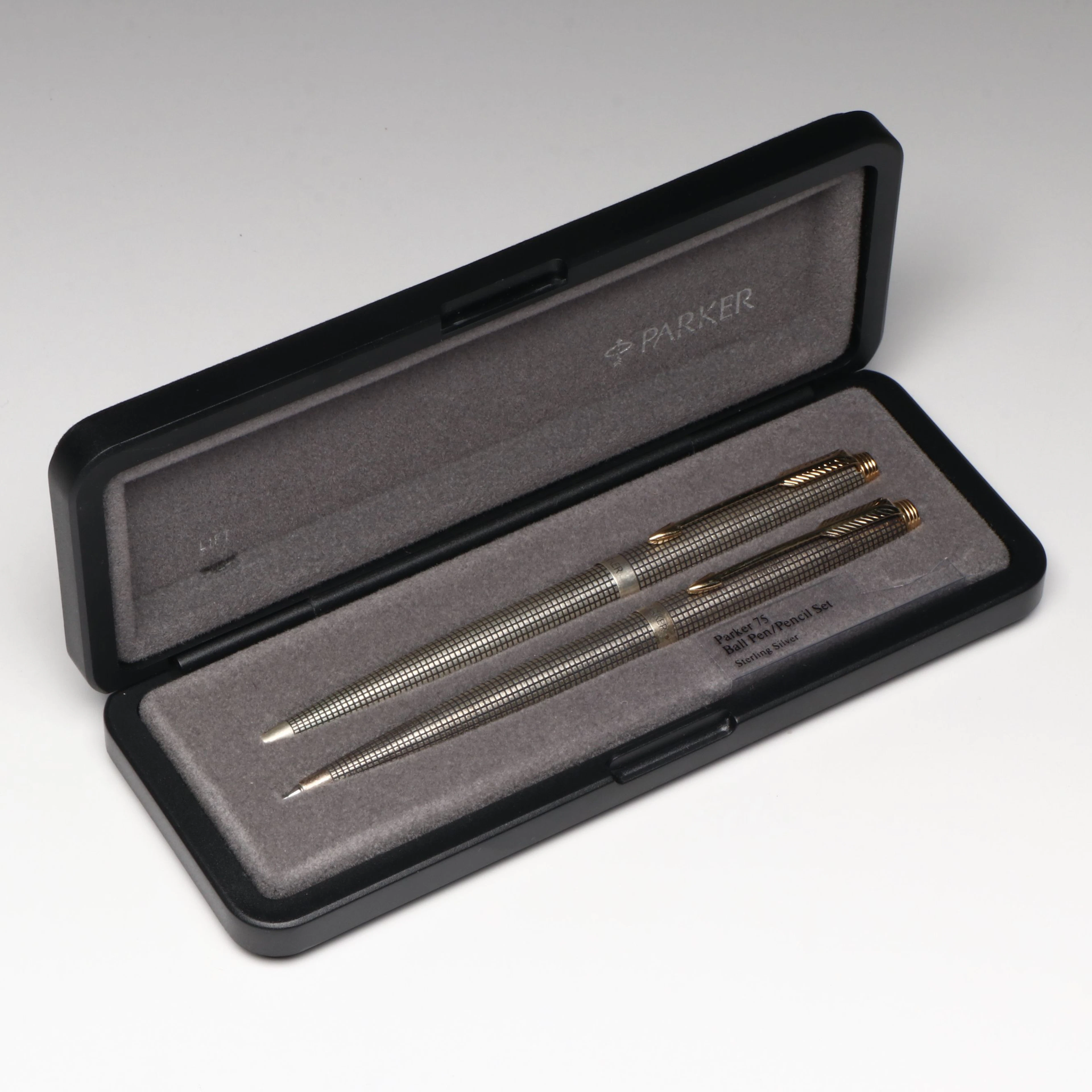 Parker 75 Sterling Silver Ballpoint Pen and Mechanical Pencil Set