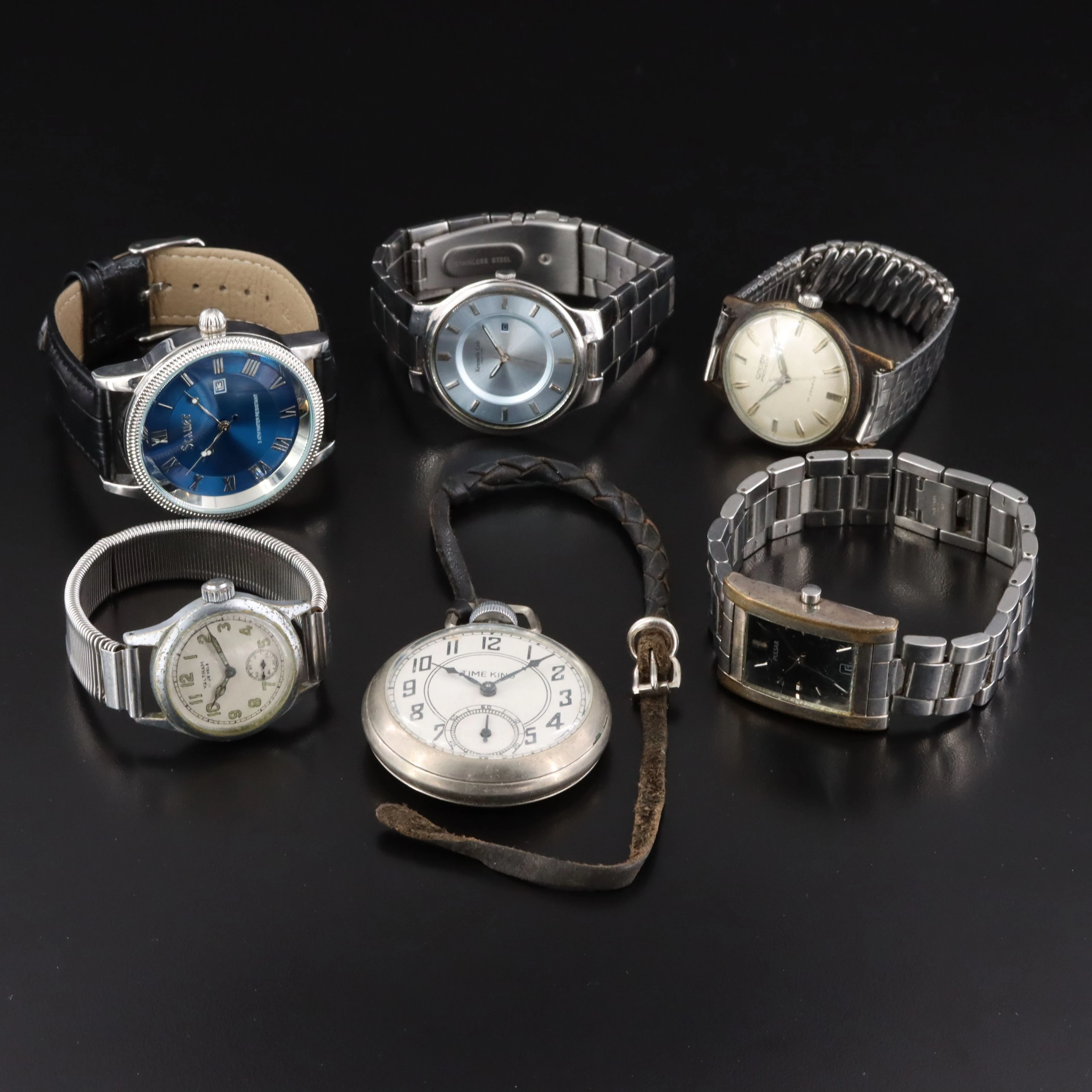 Collection of Watches Featuring Kenneth Cole, Stauer and Pulsar