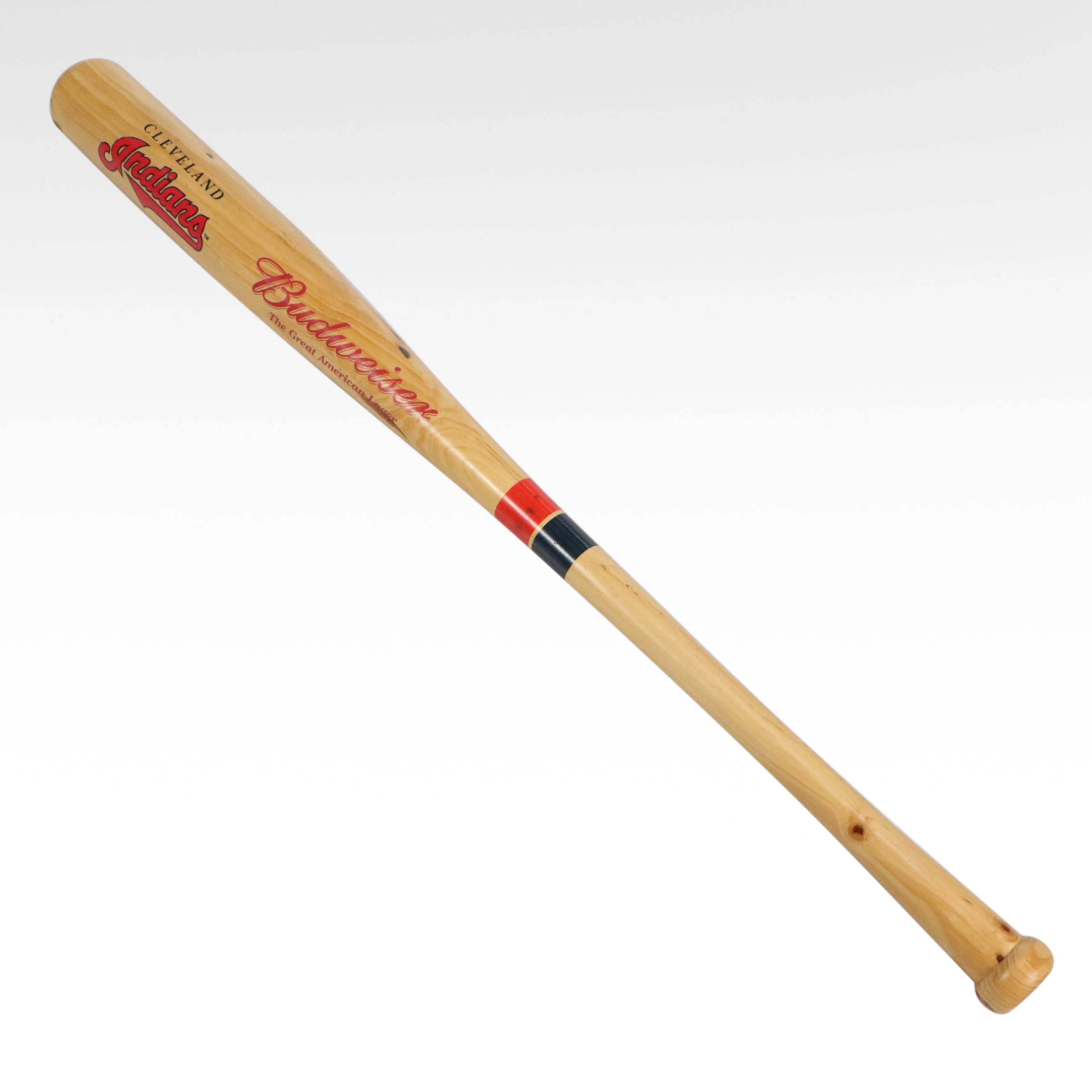 Oversized Five-Foot Long Cleveland Indians Budweiser Display Baseball Bat