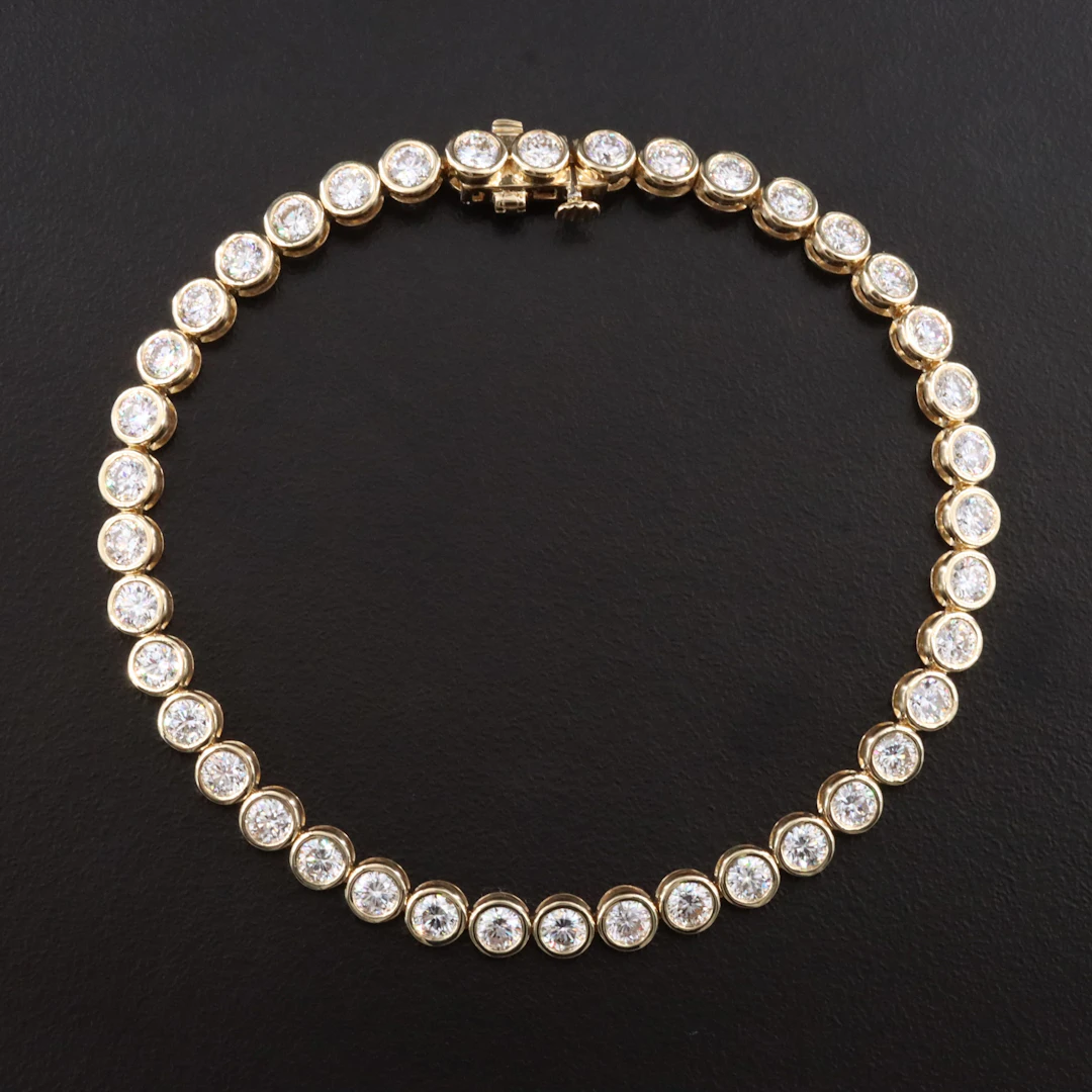 14K 5.00 CTW Lab Grown Diamond Bracelet with IGI Report