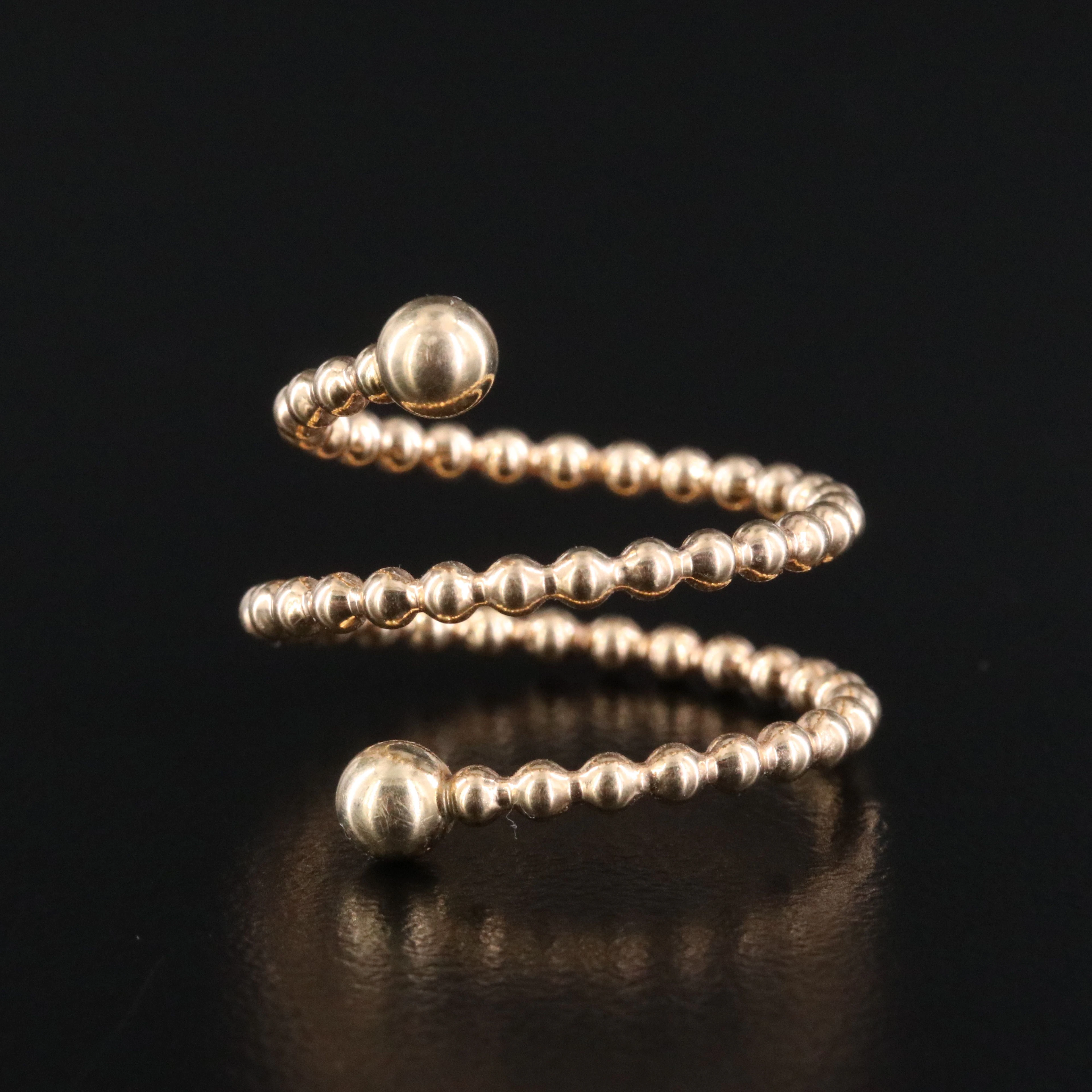 14K Bead Wrap Ring